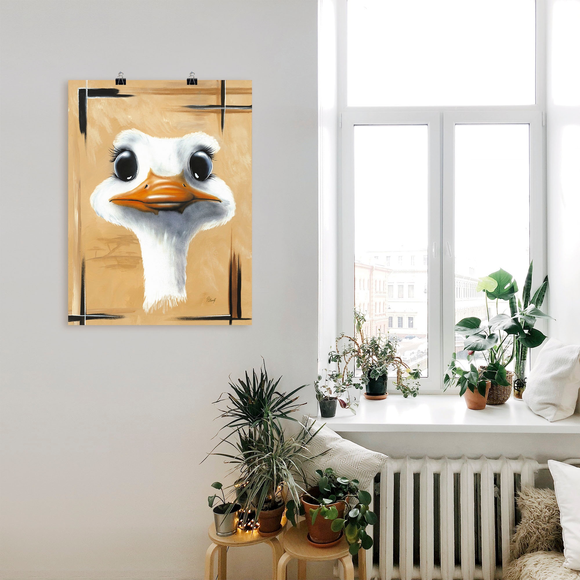 Artland Wandbild »Lustiger Strauß«, Vogelbilder, Größen bestellen | (1 als in oder Poster BAUR versch. Alubild, Wandaufkleber St.), Leinwandbild