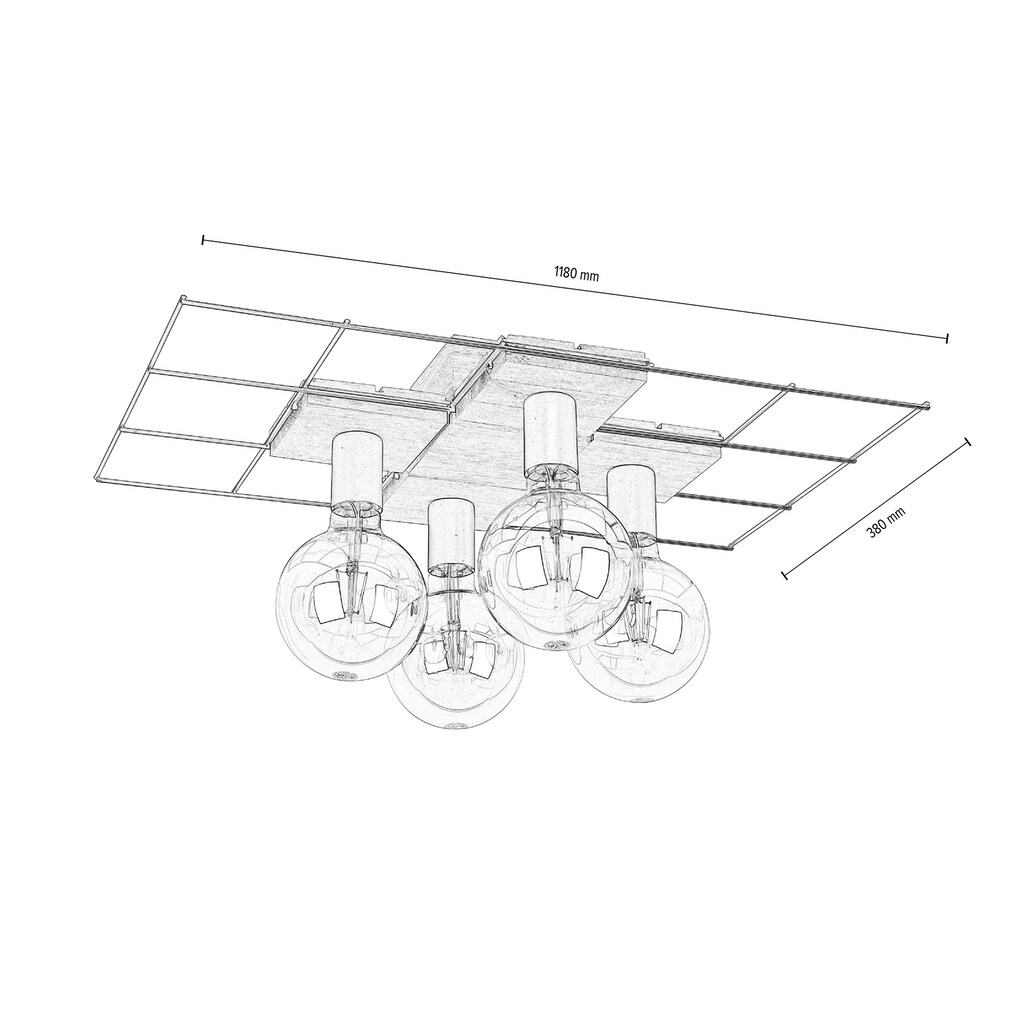 SPOT Light Deckenleuchte »CHESTER«, 4 flammig-flammig