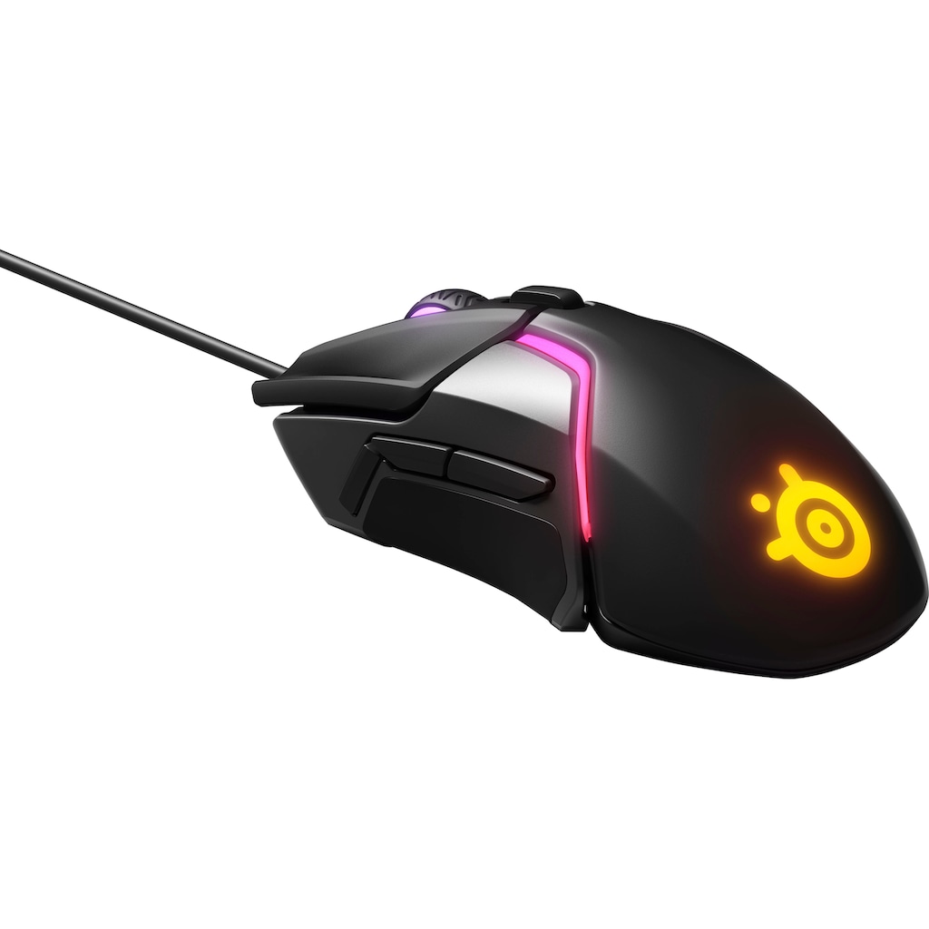 SteelSeries Gaming-Maus »Bundle Rival 600 + QcK Large Cyberpunk Edition«, kabelgebunden