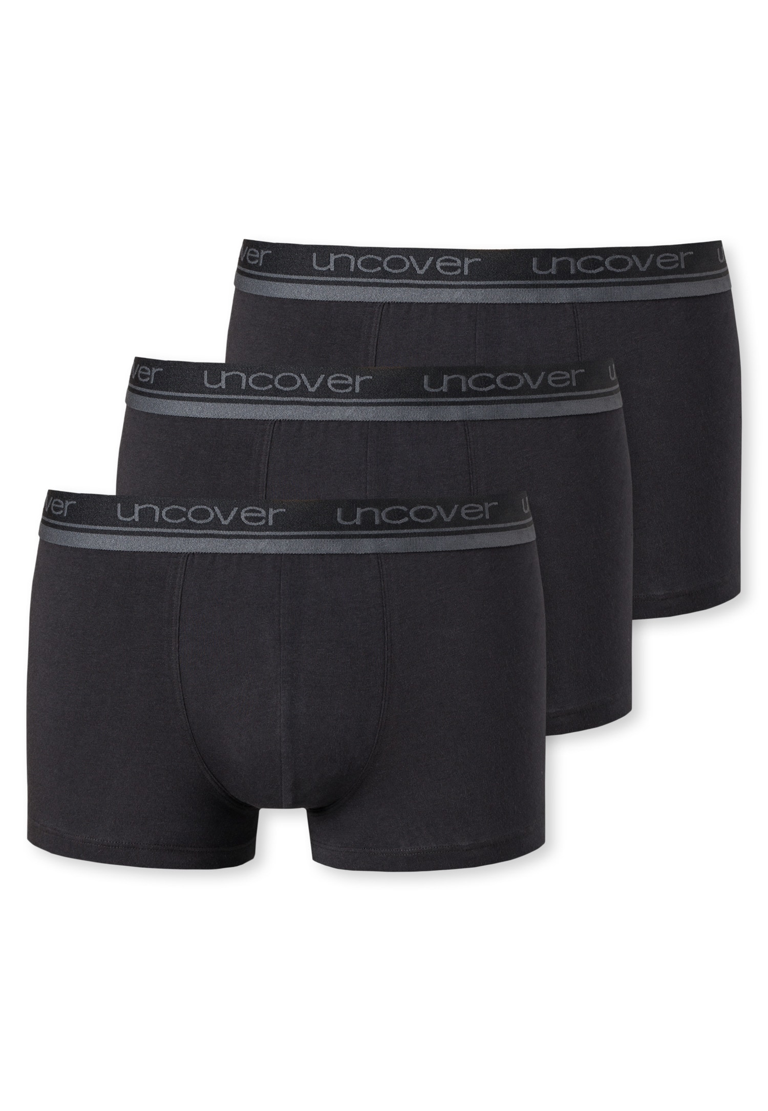uncover by SCHIESSER Boxer "Uncover Cotton" Logo-Bund, elastisch, ohne Eingriff, perfekter Sitz