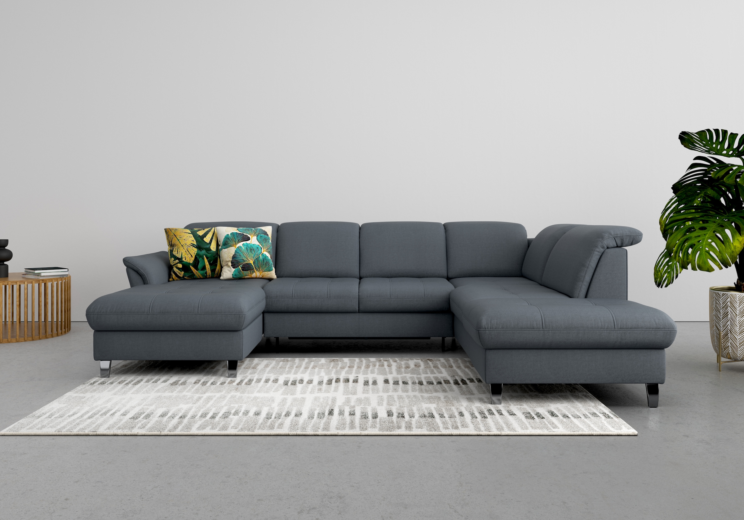 sit&more Wohnlandschaft "Maggiore U-Form" wahlweise mit Kopfteilverstellung, Schlaffunktion und Stauraum
