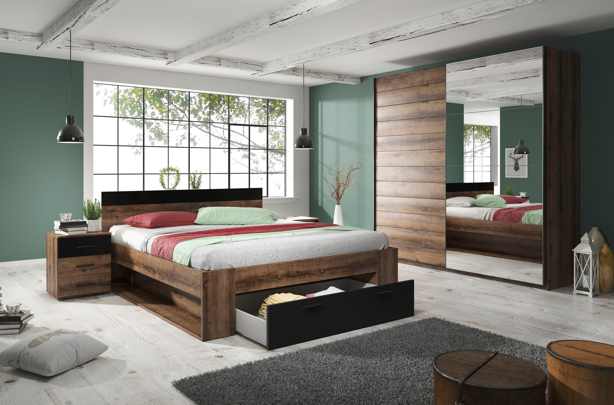 Helvetia Schlafzimmer-Set Beta, (4 St.)