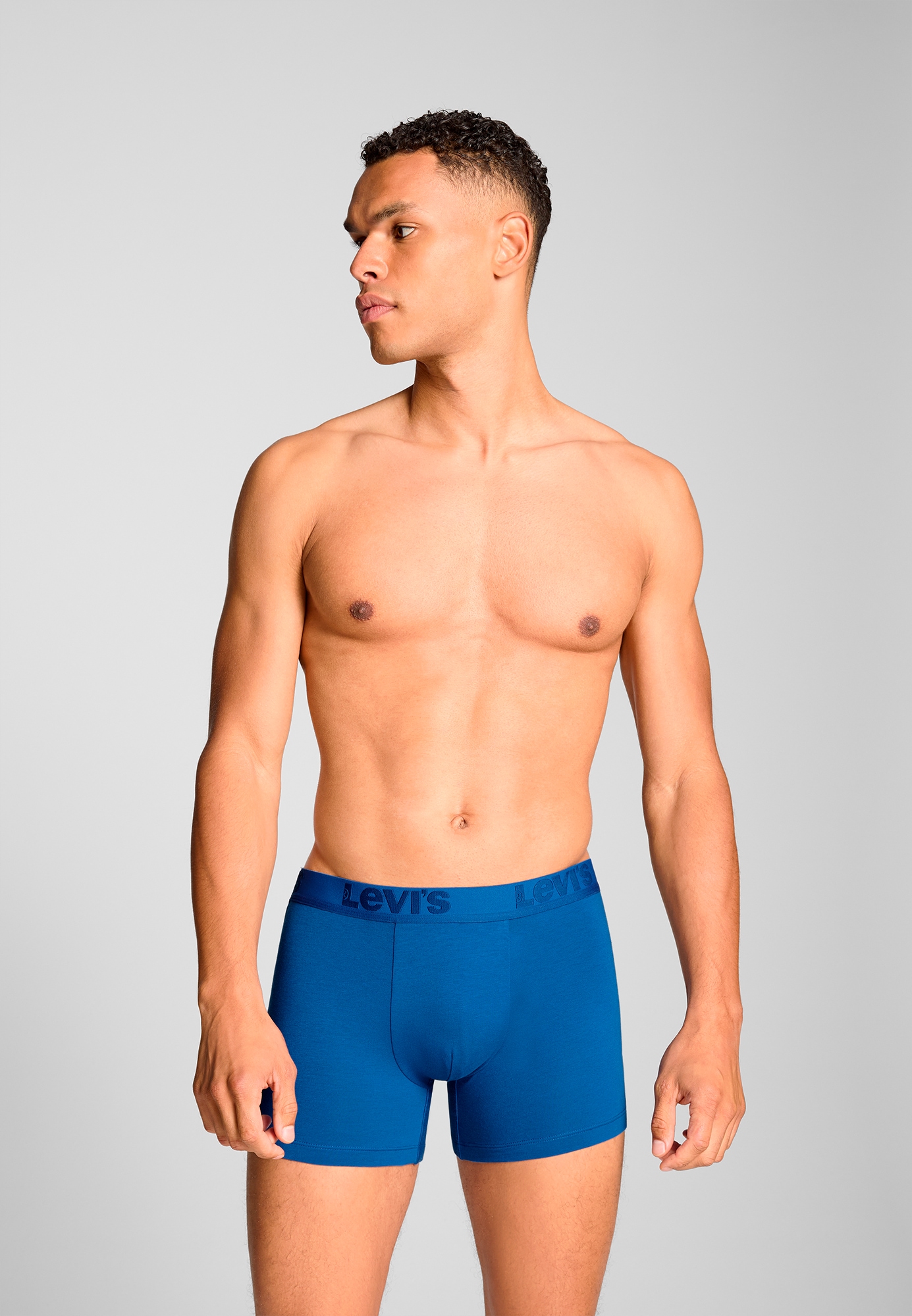 Levi's® Boxershorts »LEVIS MEN PREMIUM BOXER BRIEF 3P«, (3er Pack), mit breitem Logobund