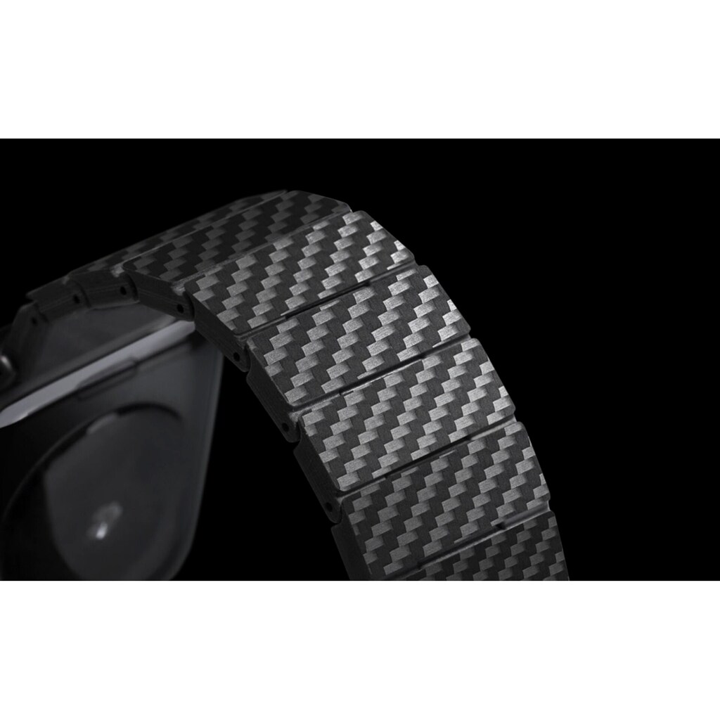 Pitaka Smartwatch-Armband »Carbon Fiber Link Bracelet Modern Band 42-44mm«, (1 tlg.)
