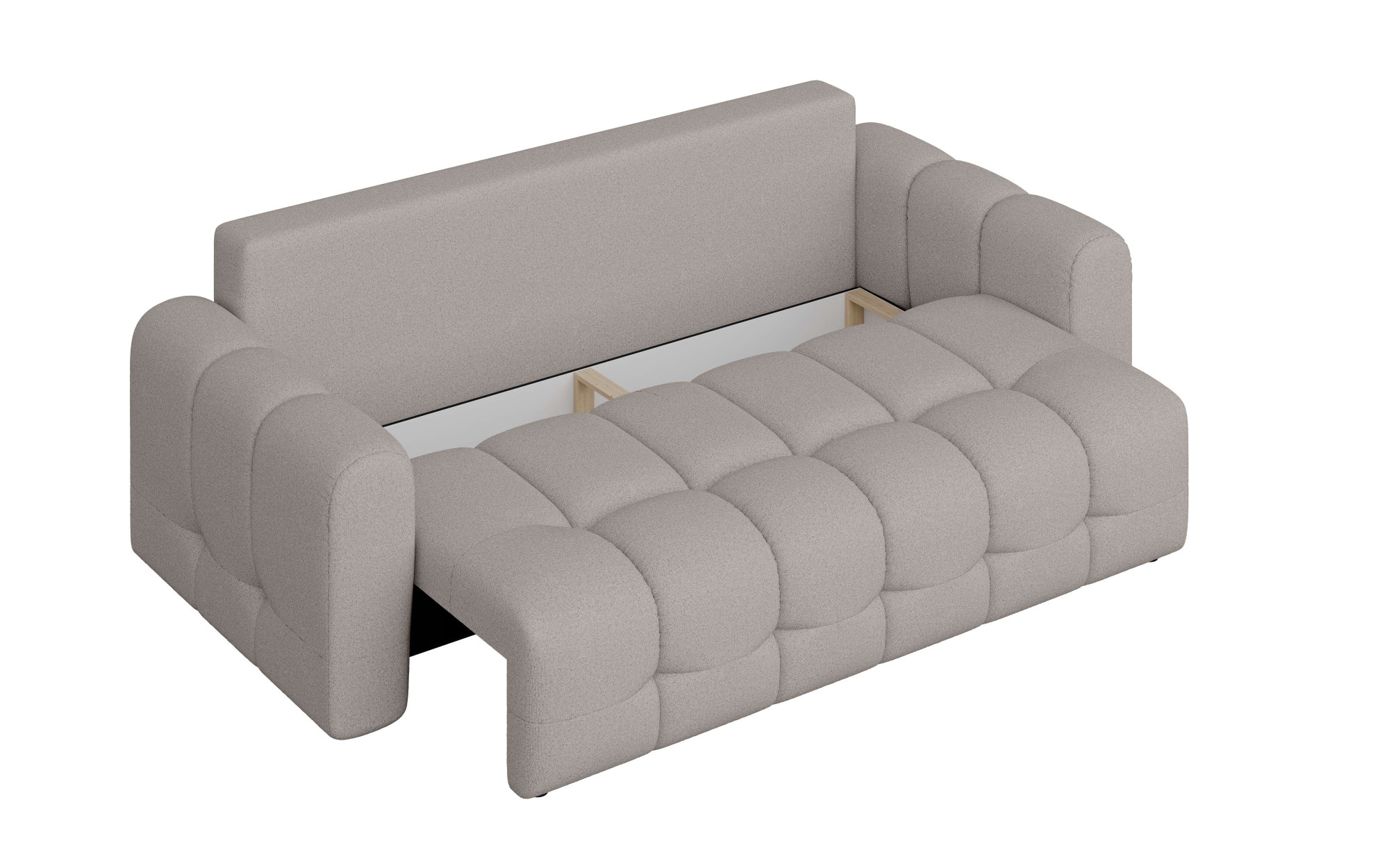 INOSIGN 3-Sitzer »Manilla, wahlweise mit Bettfunktion, B/T/H 265/117/91 cm«, mit Wellenunterfederung, in verschiedenen Materialien und Farben