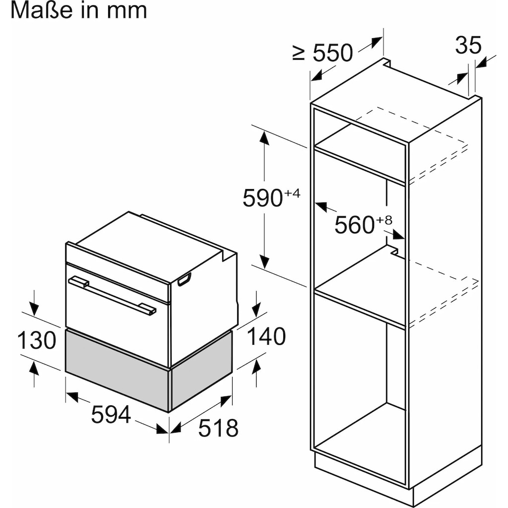 BOSCH Einbau-Wärmeschublade »BIC7101B1«