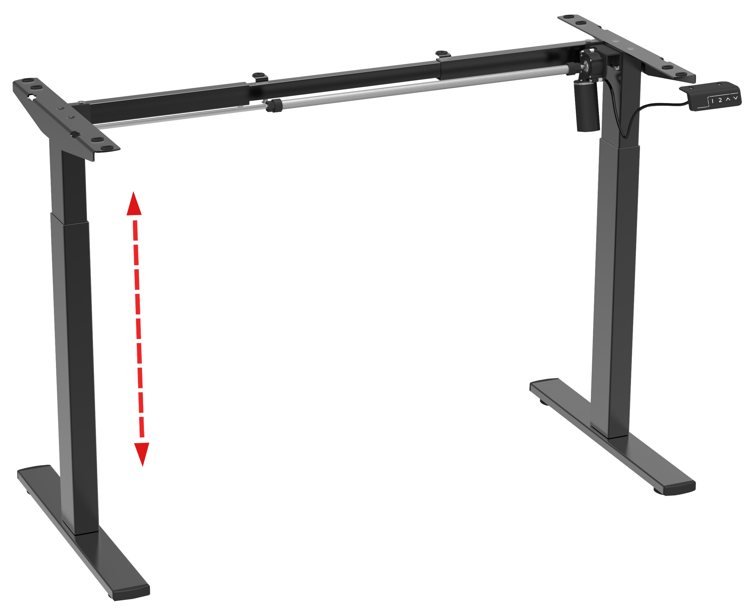 Schreibtisch VCM, B:92cm T:48cmschwarz, Büro, Tische, "Höhenverstellbares Schreibtisch Tischgestell Lona"