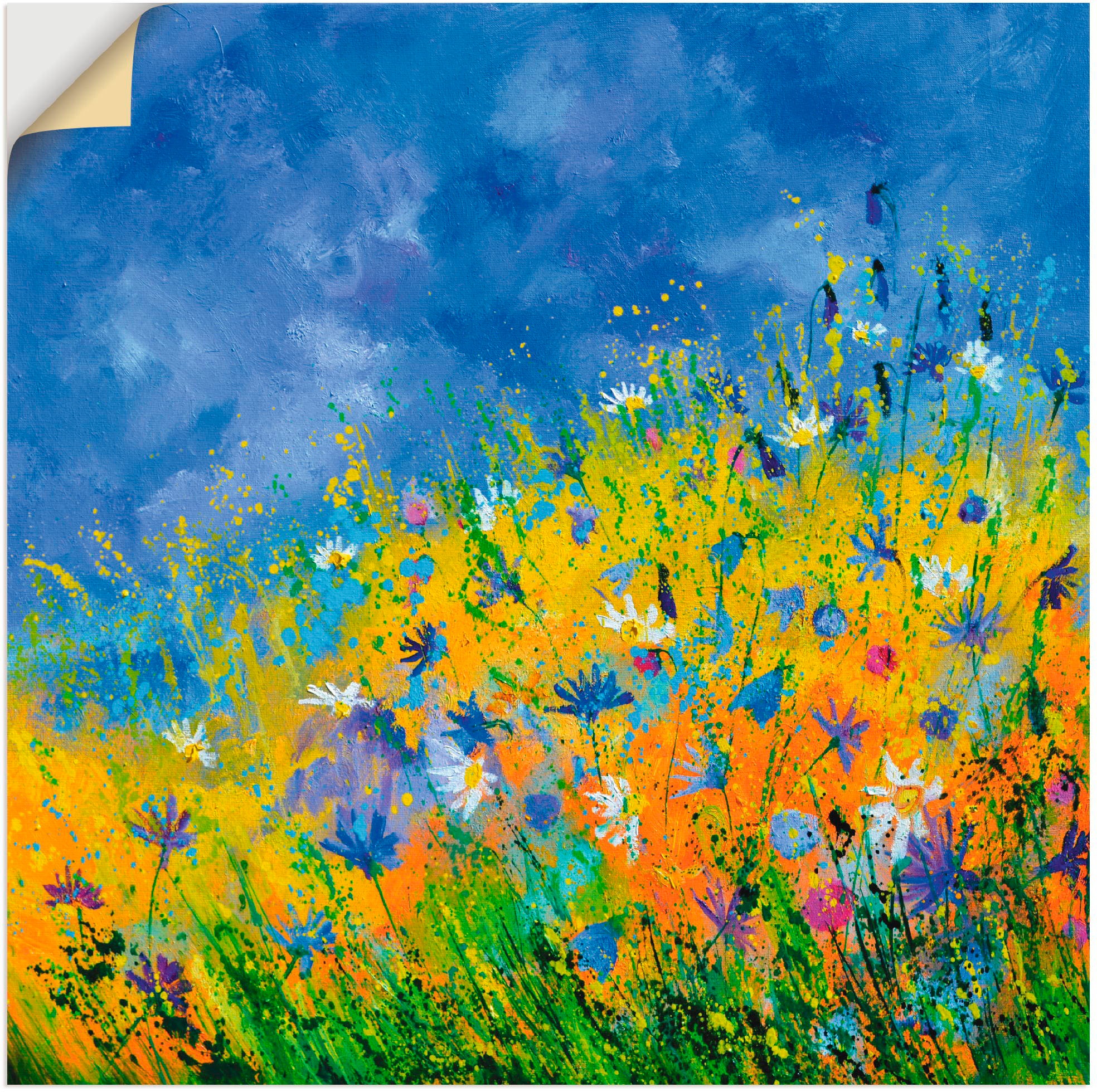 Artland Wandbild "Wildblumen", Blumenwiese, (1 St.), als Leinwandbild, Wand günstig online kaufen