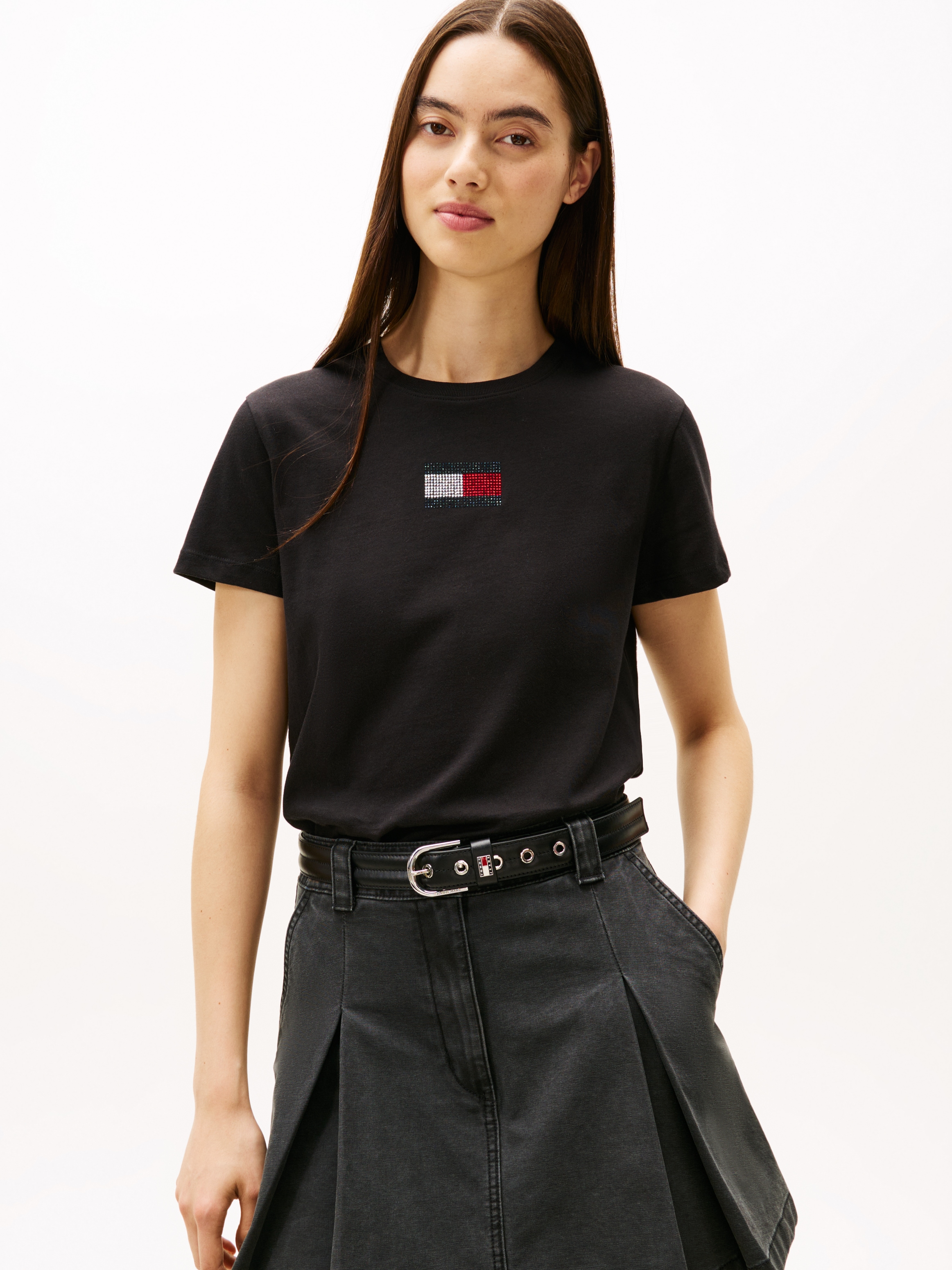 Tommy Jeans Kurzarmshirt "TJW REG PARTY FLAG TEE EXT" günstig online kaufen