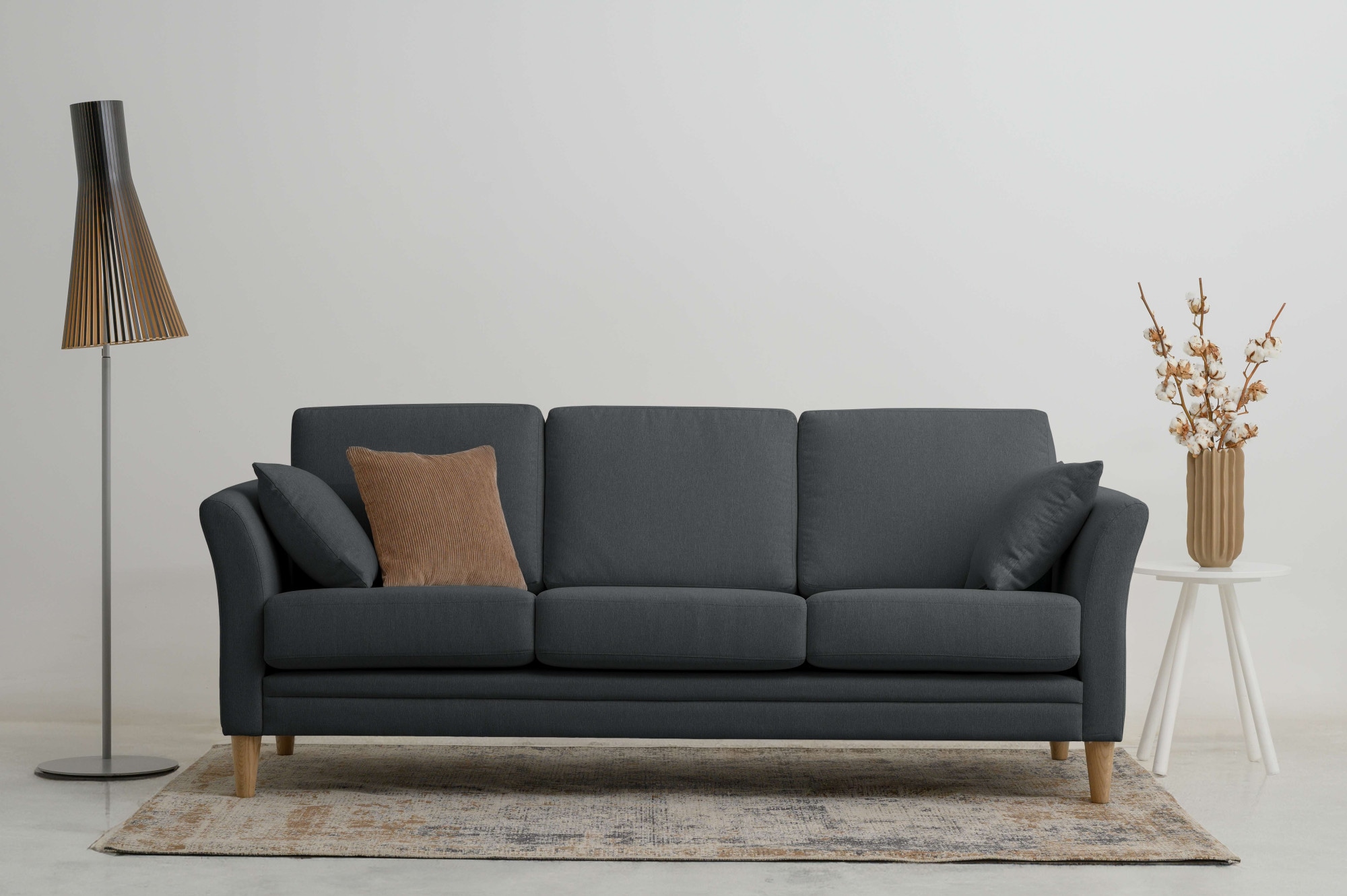 Home affaire 3-Sitzer "Arellano, Breite 217 cm", klassisches Design, 2 Zier günstig online kaufen