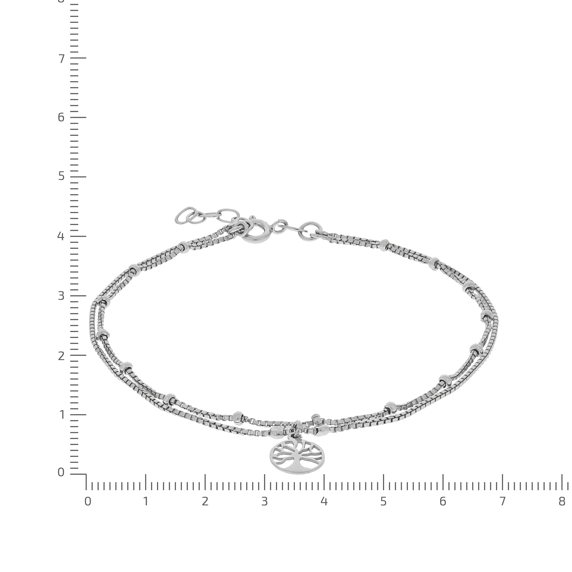 Vivance Fußkette »925/- Sterling Silber rhodiniert Lebensbaum«
