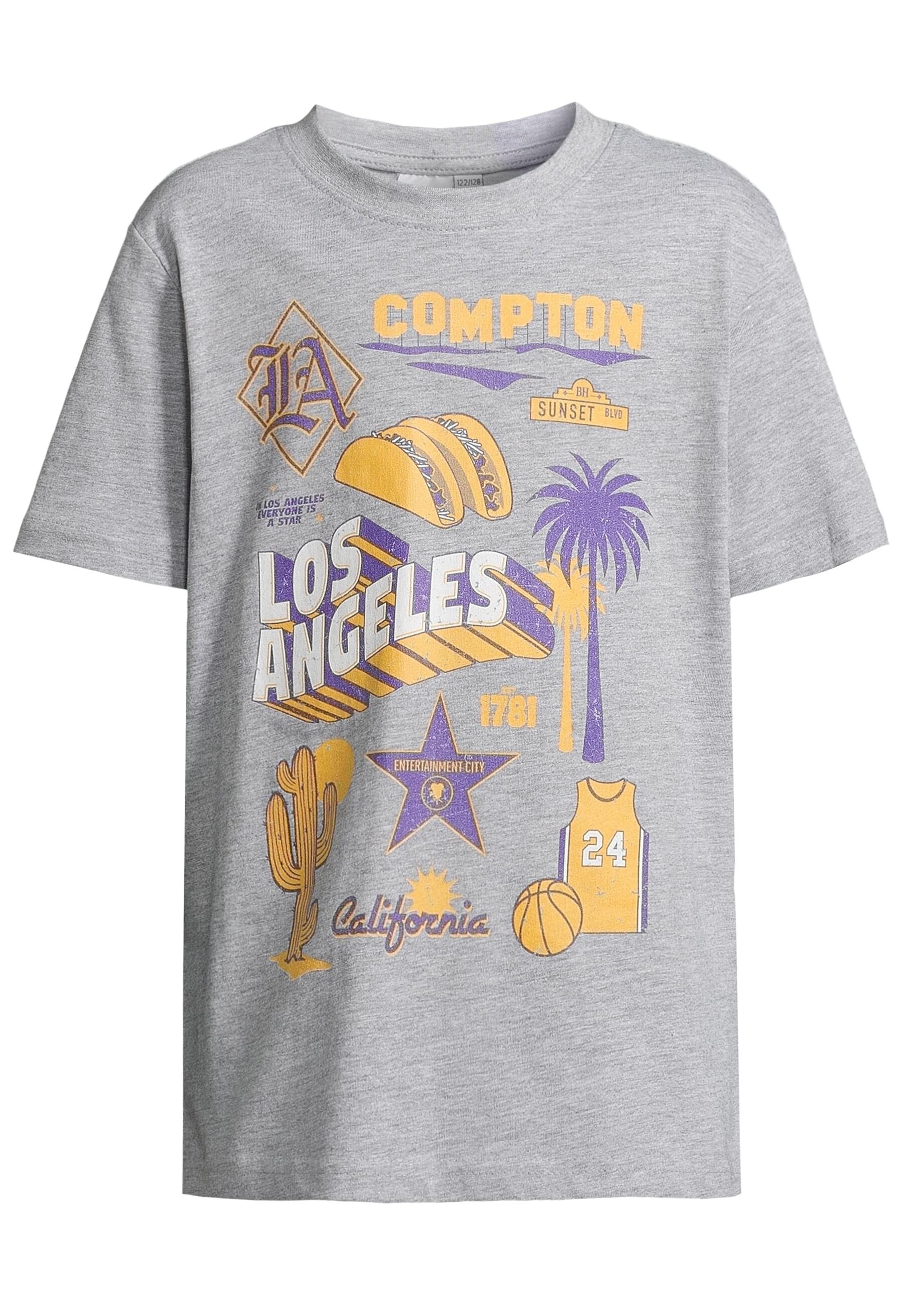URBAN CLASSICS T-Shirt »Urban Classics T-Shirt 2 Pack - kurzarm - Los Angeles Compton«, (1 tlg.)