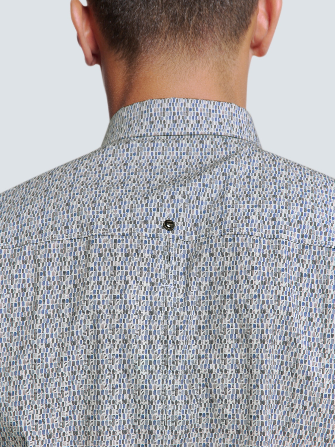 NO EXCESS Langarmhemd »No Excess Bedrucktes Stretch-Hemd«