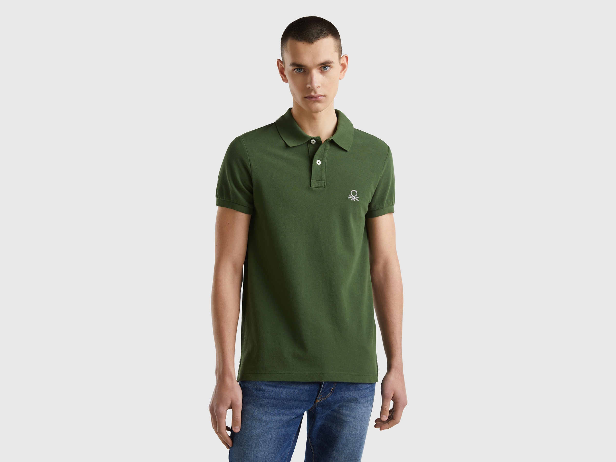 United Colors of Benetton Poloshirt, mit großem Label-Badge