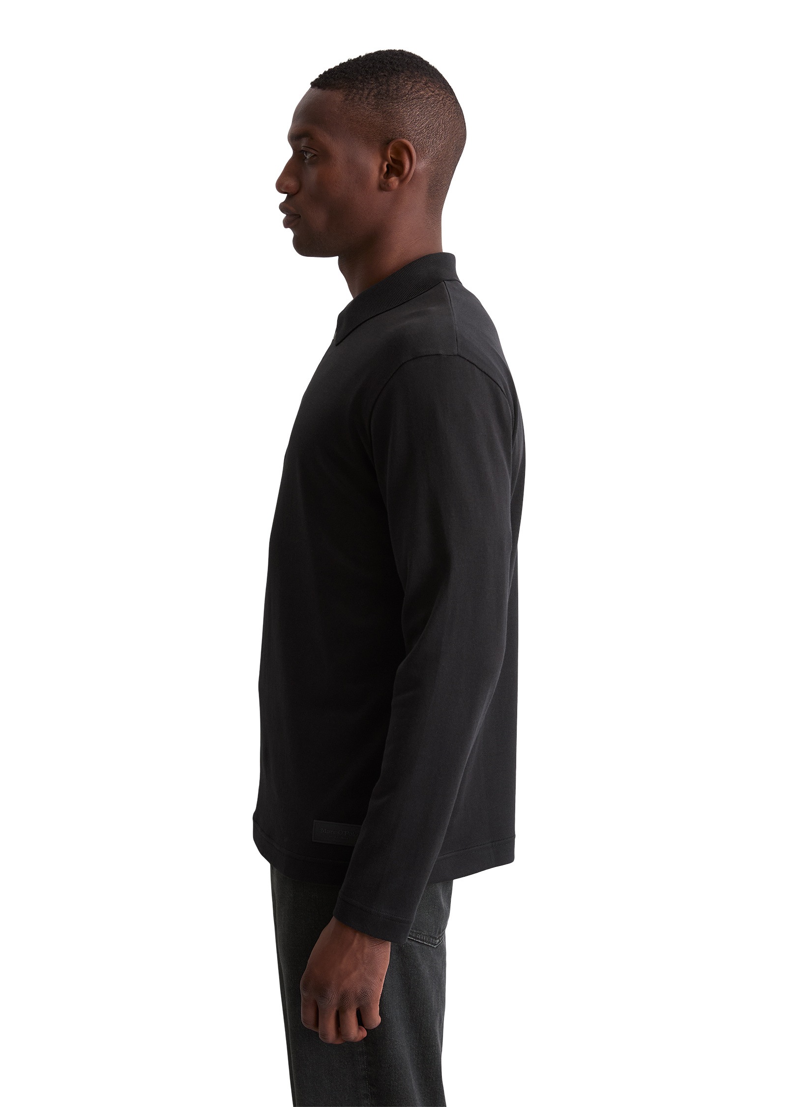 Marc OPolo Langarmshirt "mit Flachstrickkragen" günstig online kaufen