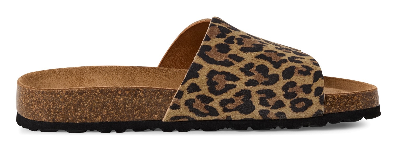 Tamaris Pantolette, Sommerschuh, Flats, Schlupfschuh mit breiter Bandage