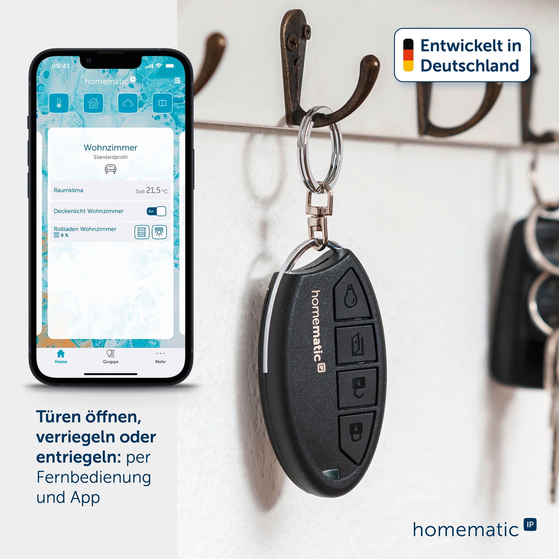 Homematic IP Smart-Home-Zubehör »Schlüsselbundfernbedienung – Zutritt V2«