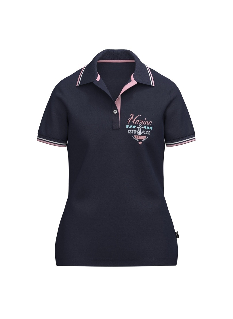 Trigema Poloshirt "TRIGEMA Polo Shirt im Marine Design" 1 günstig online kaufen