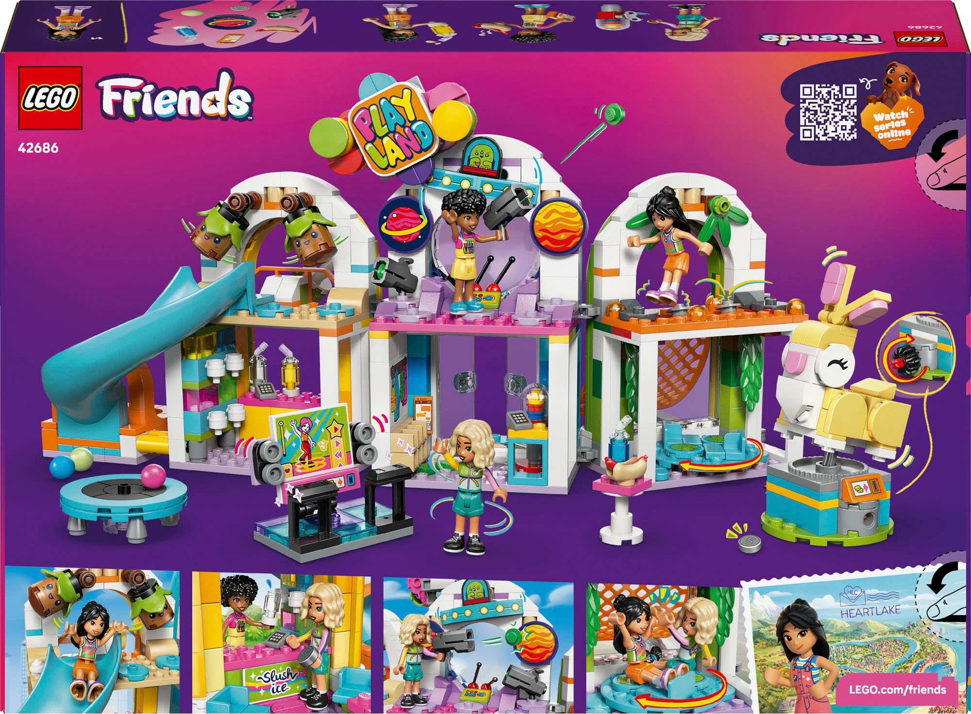 LEGO® Konstruktionsspielsteine »Cooler Indoor-Spielplatz (42686), LEGO Friends« Made in Europe