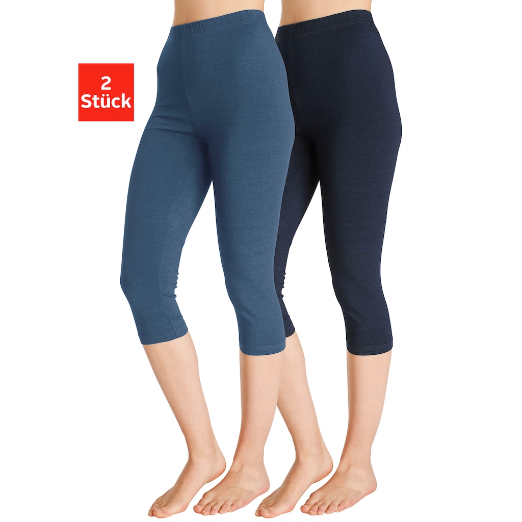 Vivance active Caprileggings, (2er-Pack), mit Gummibund, Loungewear