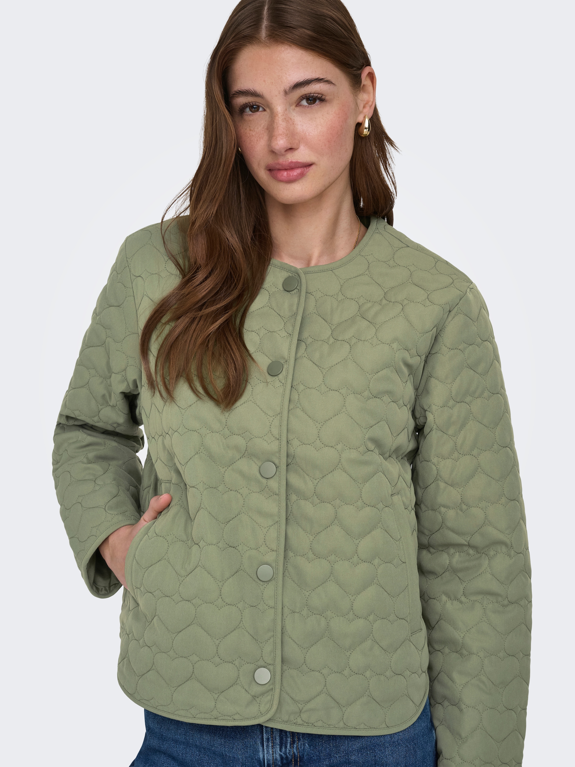 ONLY Steppjacke »ONLHEART LIFE QUILTED JACKET NOOS OTW« mit Steppmuster in Herzchenform