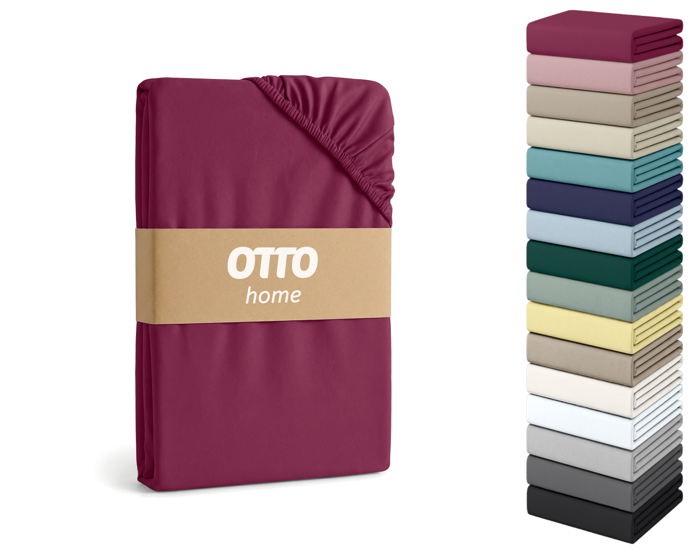 OTTO home Spannbettlaken "Cremona, Basic & Premium Qualität mit Elasthan" Bettlaken für Matratzen von 20-25 cm Höhe, 96% Baumwolle & 4% Elasthan