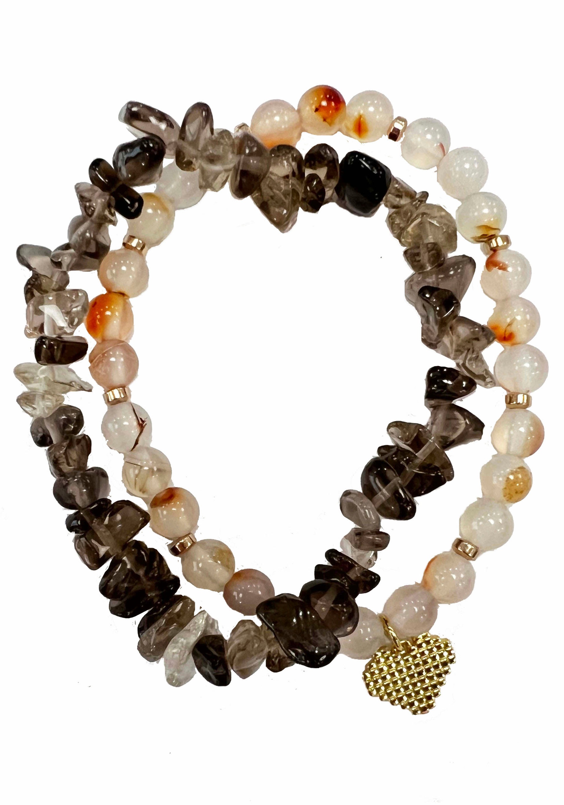 FIRETTI Damen Armband Set "Multipack Schmuck Geschenk Zugarmbänder Steinarmband Edelstein", 18cm, Silikon Stein, bunt, Silikon, Stein, Armbänder,