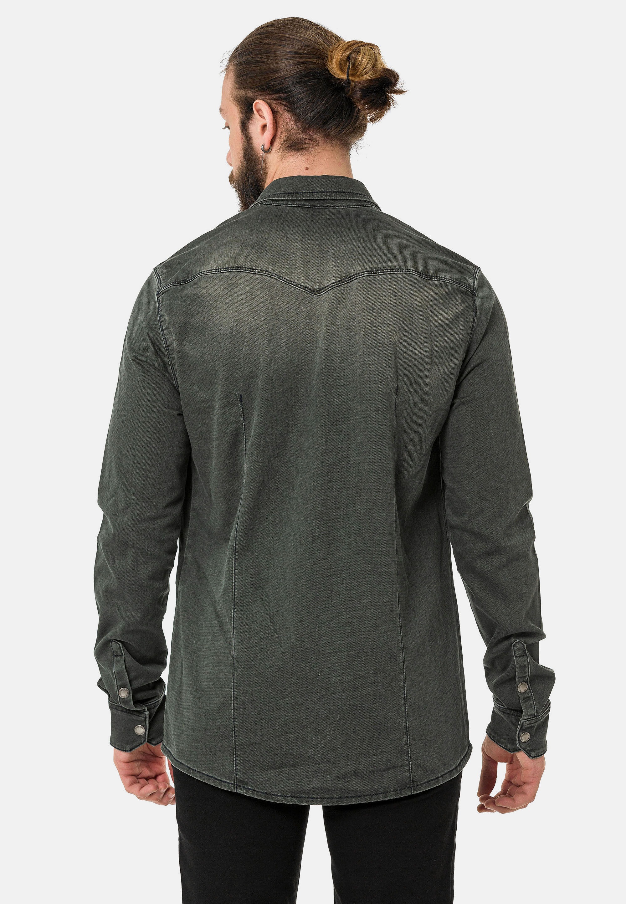 Cipo & Baxx Jeanshemd »CH189« 1 hochwertiger Denim-Stoff