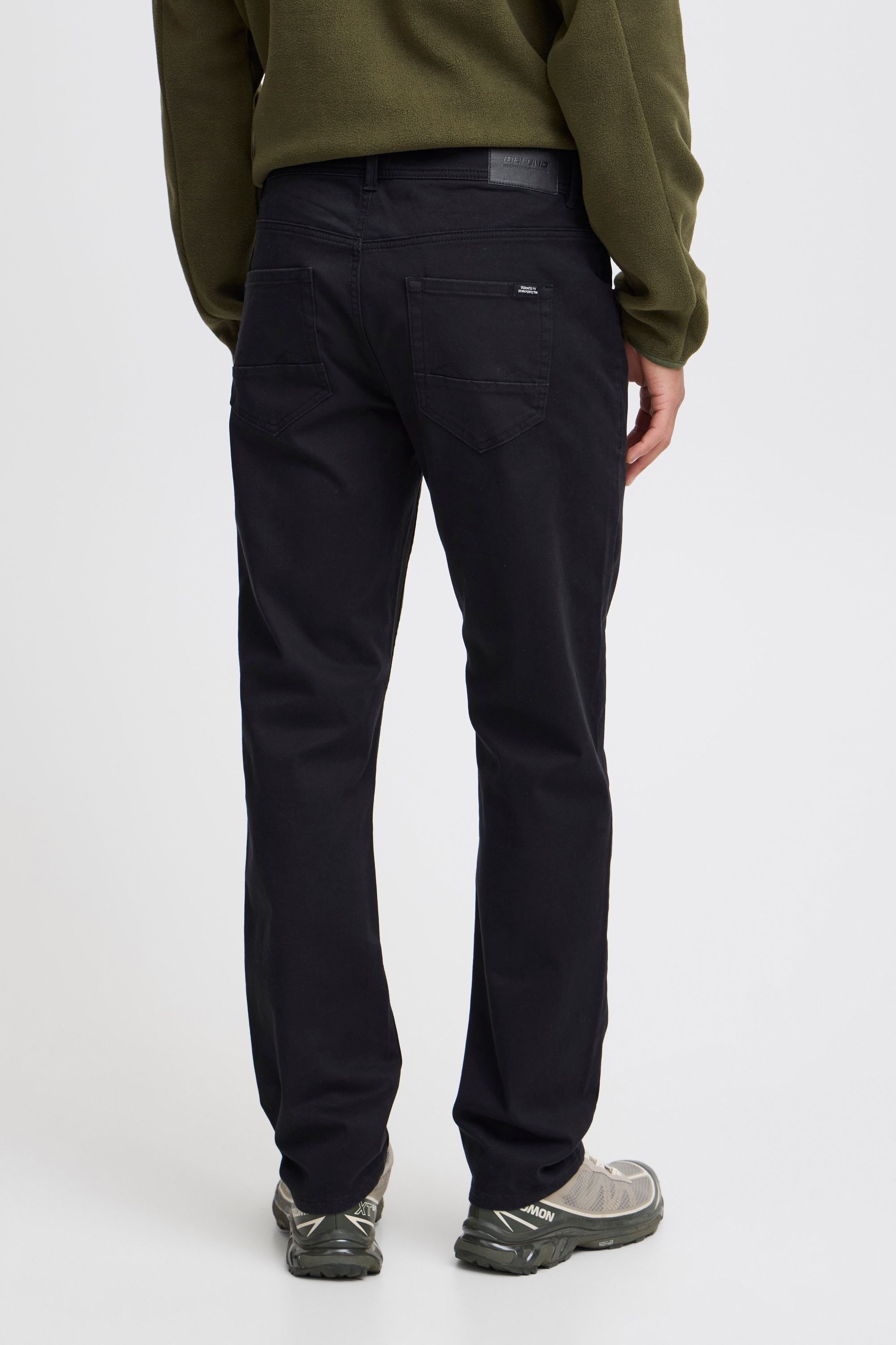 Chinohose BLEND "BHEdnan", Herren, Gr. 31, Länge 34, schwarz, 98% Baumwolle, 2% Elasthan, unifarben, Basic, regular fit normal, Hosen Chinohose, Klassische Chinohose mit Taschen 3