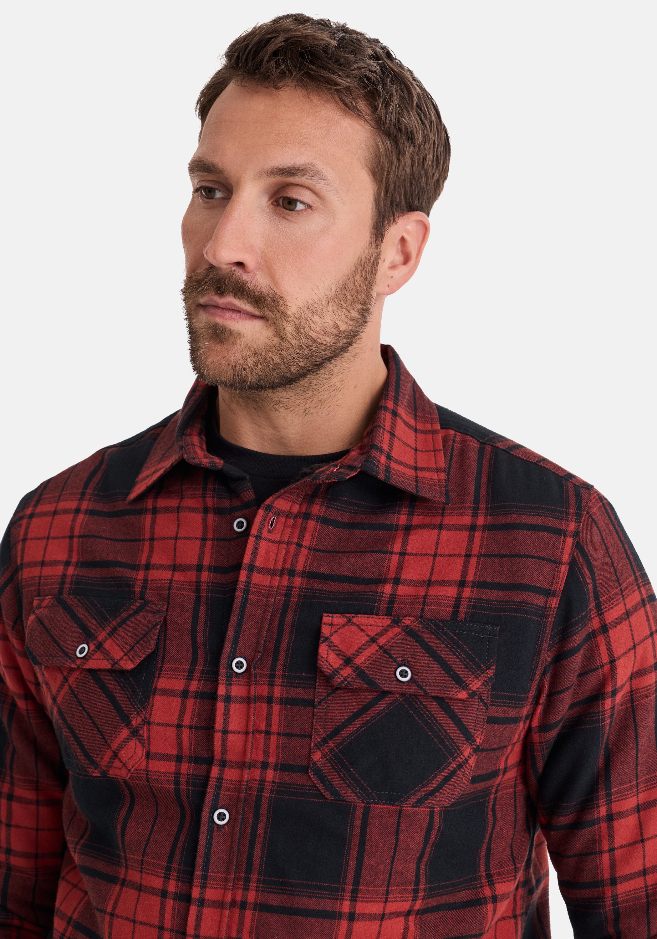HERO by John Medoox Fleecehemd »HENDRIX Fleecehemd« Regular Fit Casual Fleece für Herren