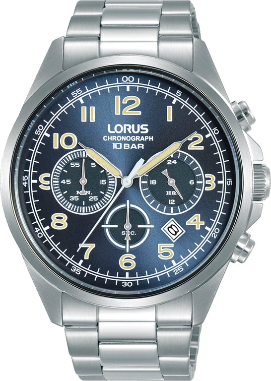 LORUS Chronograph »RT305KX9«, Armbanduhr, Quarzuhr, Herrenuhr, Stoppfunktion, Datum