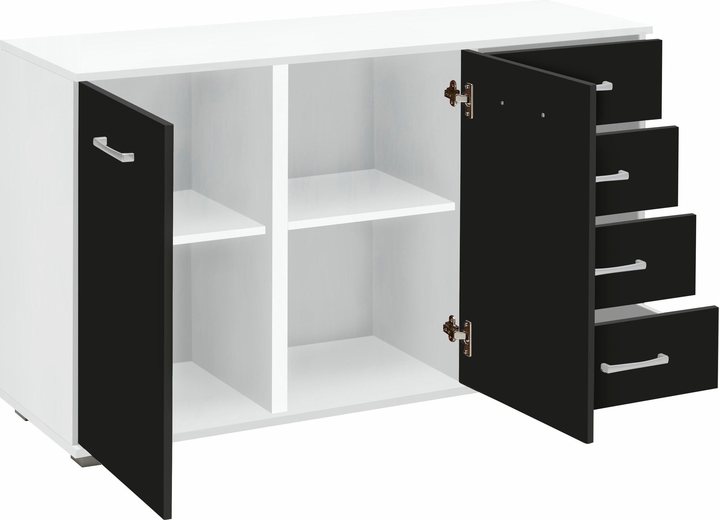 priess Kombikommode "Barcelona mit 4 Schubkästen und Tür in 6 Farben" günstig online kaufen