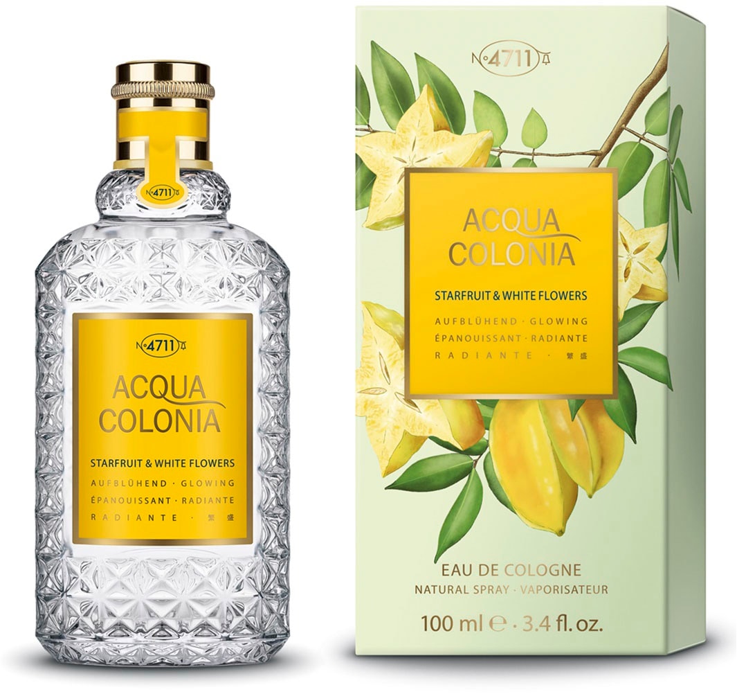 4711 Eau de Cologne »4711 Acqua Colonia STARFRUIT & WHITE FLOWERS EAU DE COLOGNE NATURAL SP«, (Packung, 1 tlg.)