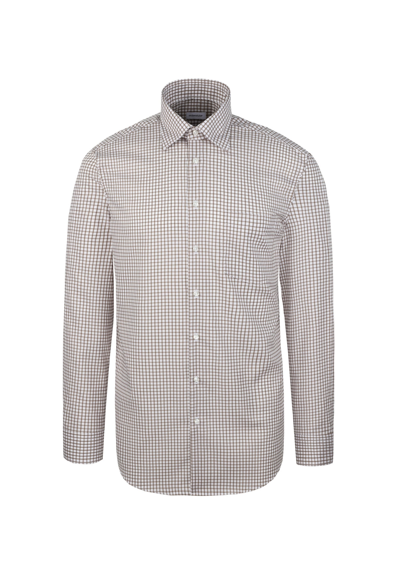 seidensticker Businesshemd »Schwarze Rose«, Regular 1/1 Covered-Button-Down-Kragen Karo