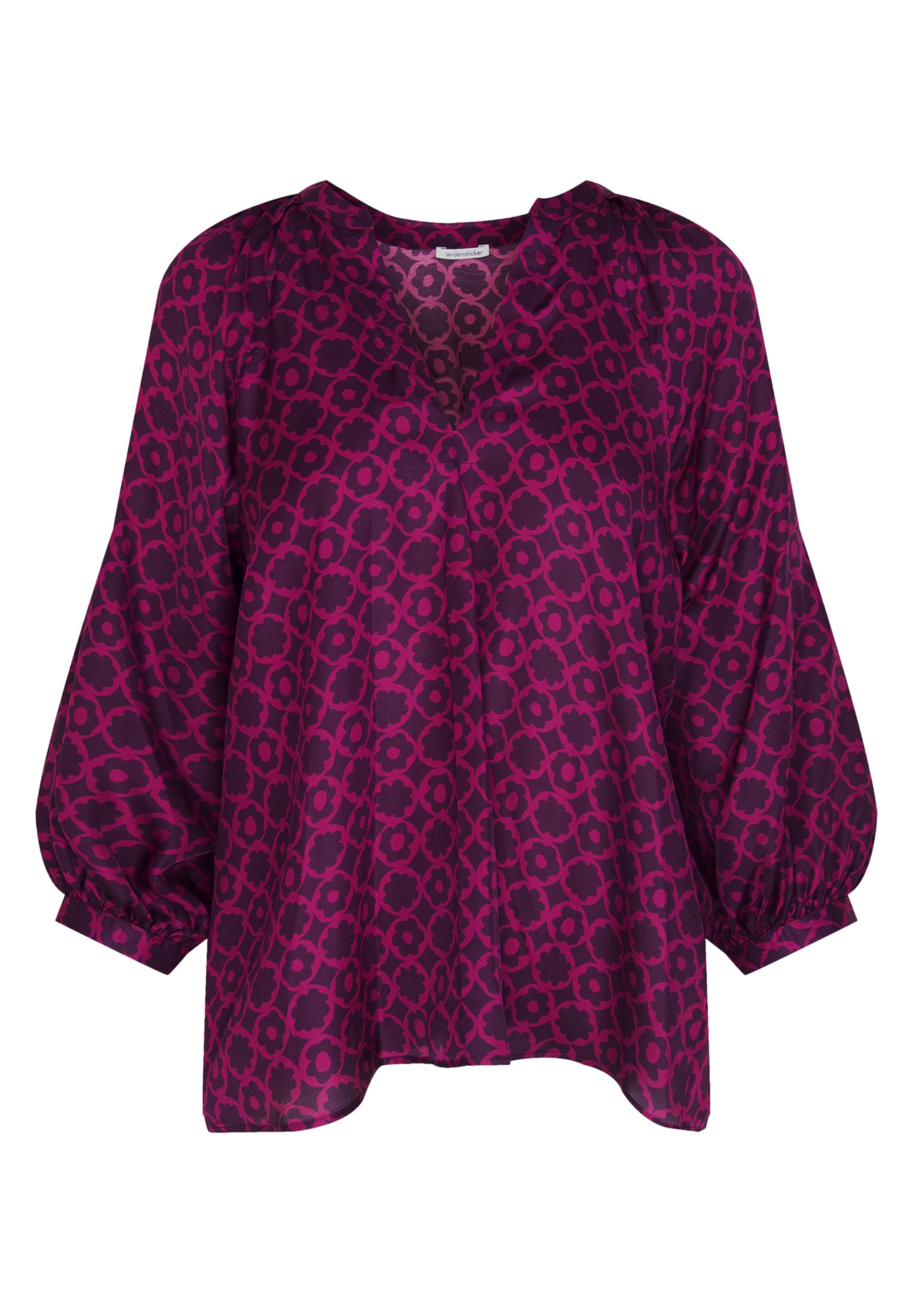 seidensticker Shirtbluse »Schwarze Rose«, 3/4-Arm Rundhals Druck