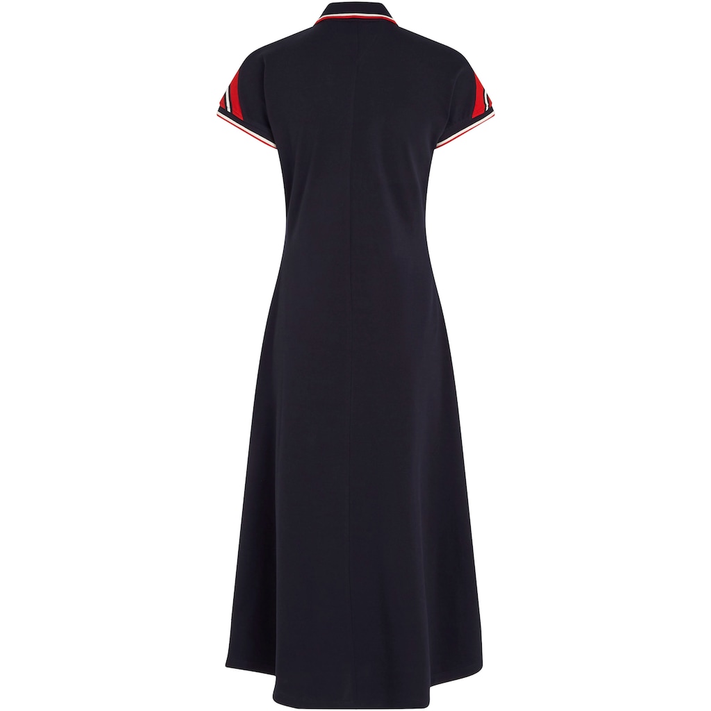 Tommy Hilfiger Polokleid »F&F STP SLV KNEE POLO DRESS«, mit kontrastfarbenen Einsätzen