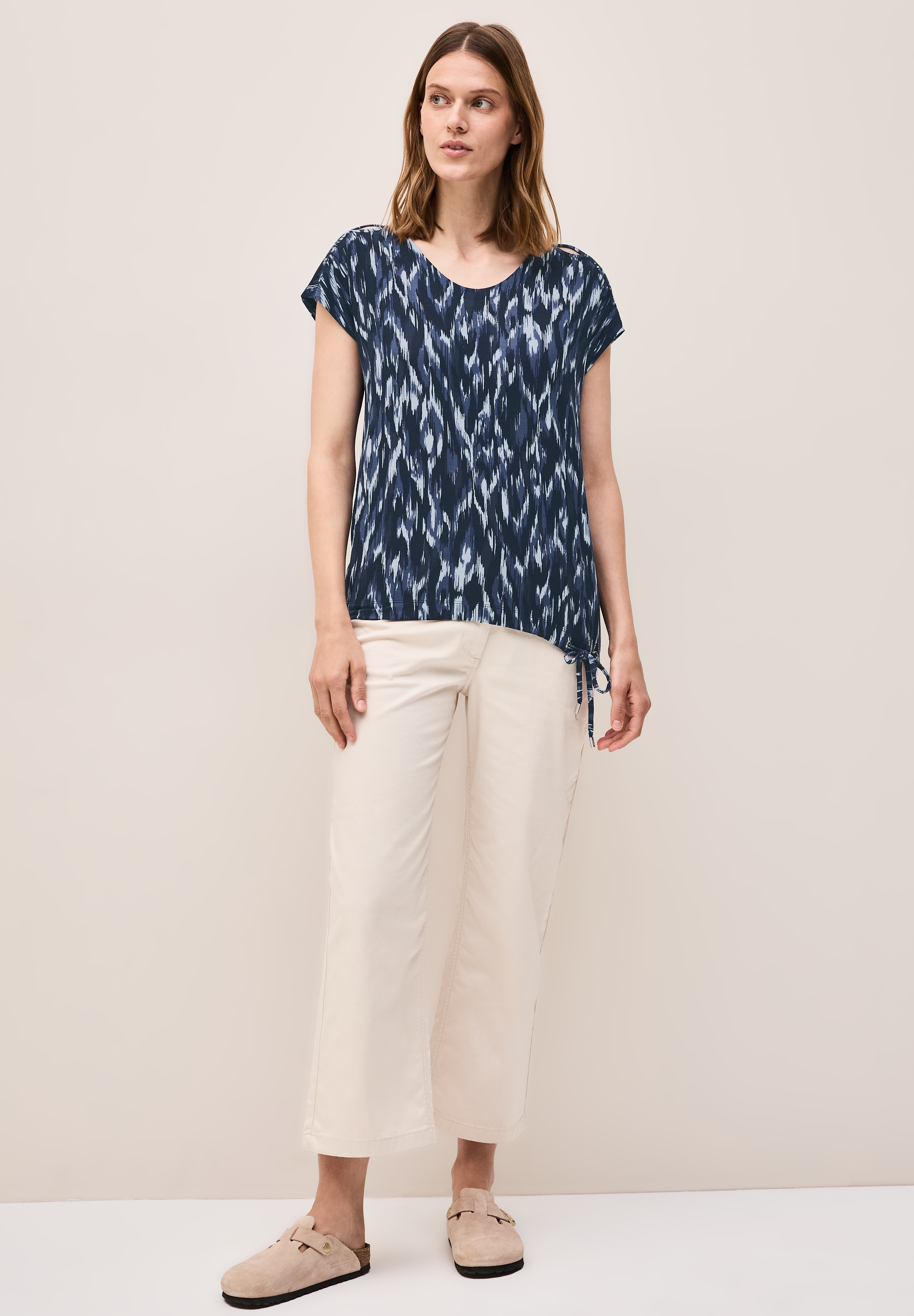 Cecil Print-Shirt, aus strecthigem Viskosematerial