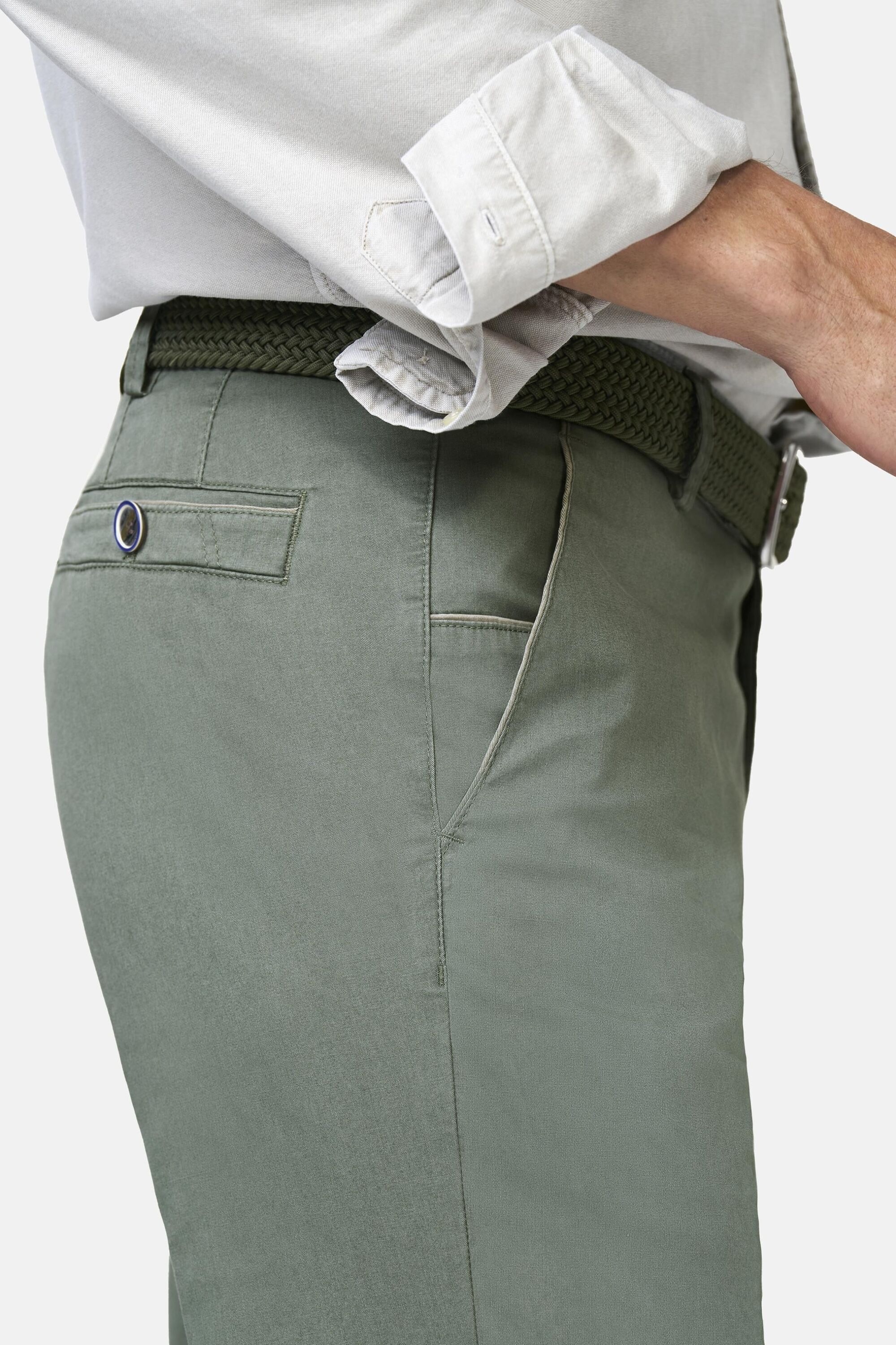 MEYER New York 1-5074 Herren Chinos Oliv Größe 60 3