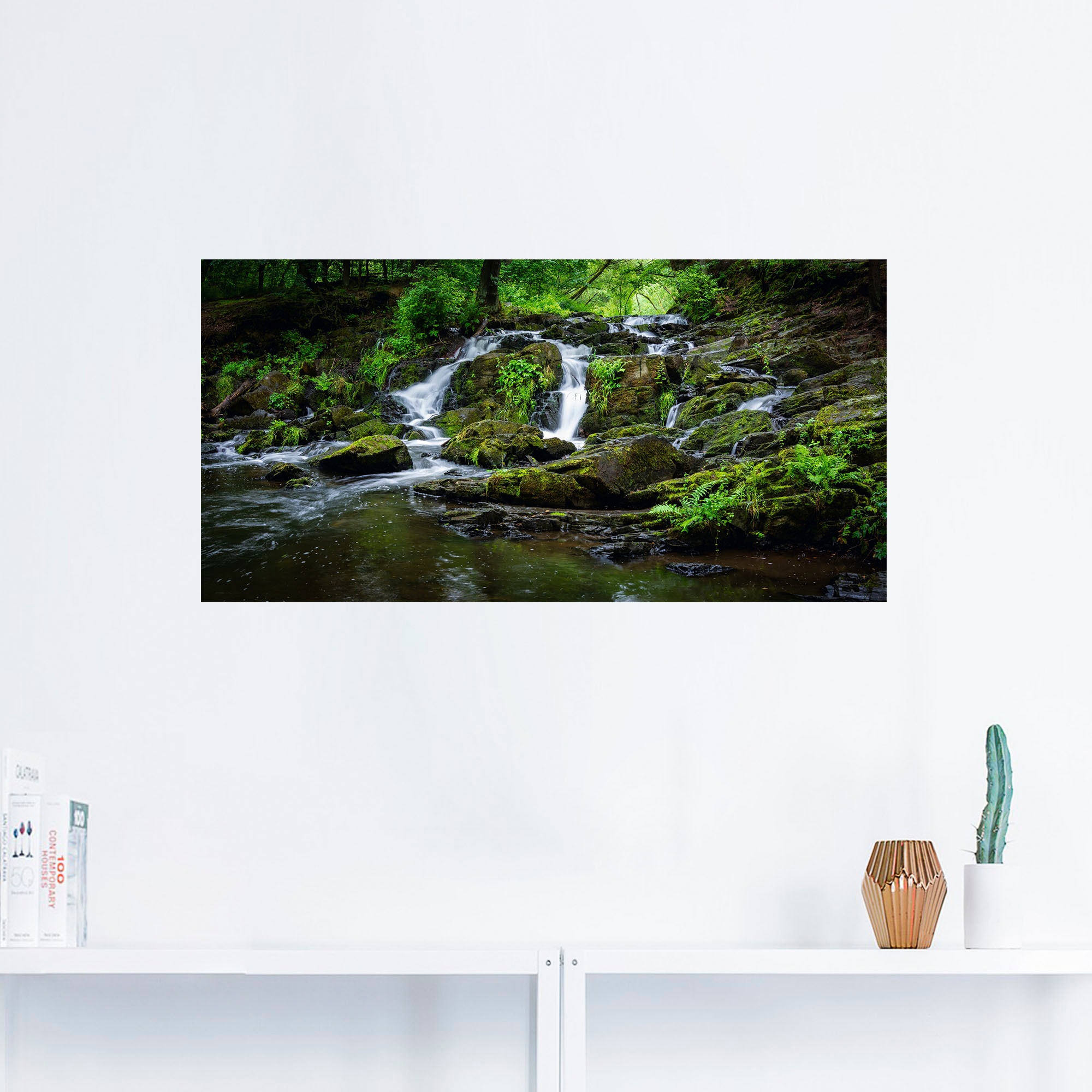 oder versch. Leinwandbild, Wandbild »Wasserfall in Artland Alubild, Poster Panorama«, | Größen BAUR als Wasserfallbilder, Wandaufkleber kaufen (1 St.),
