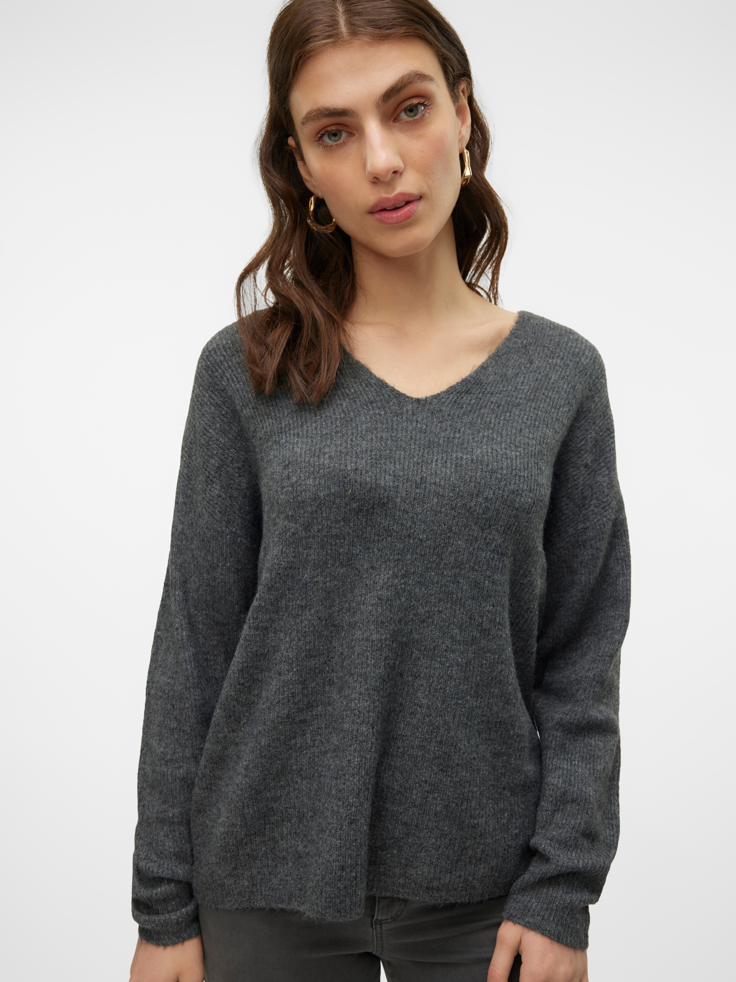 Thumbnail - Vero Moda "VMCREWLEFILE LS V-NECK BLOUSE NOOS"