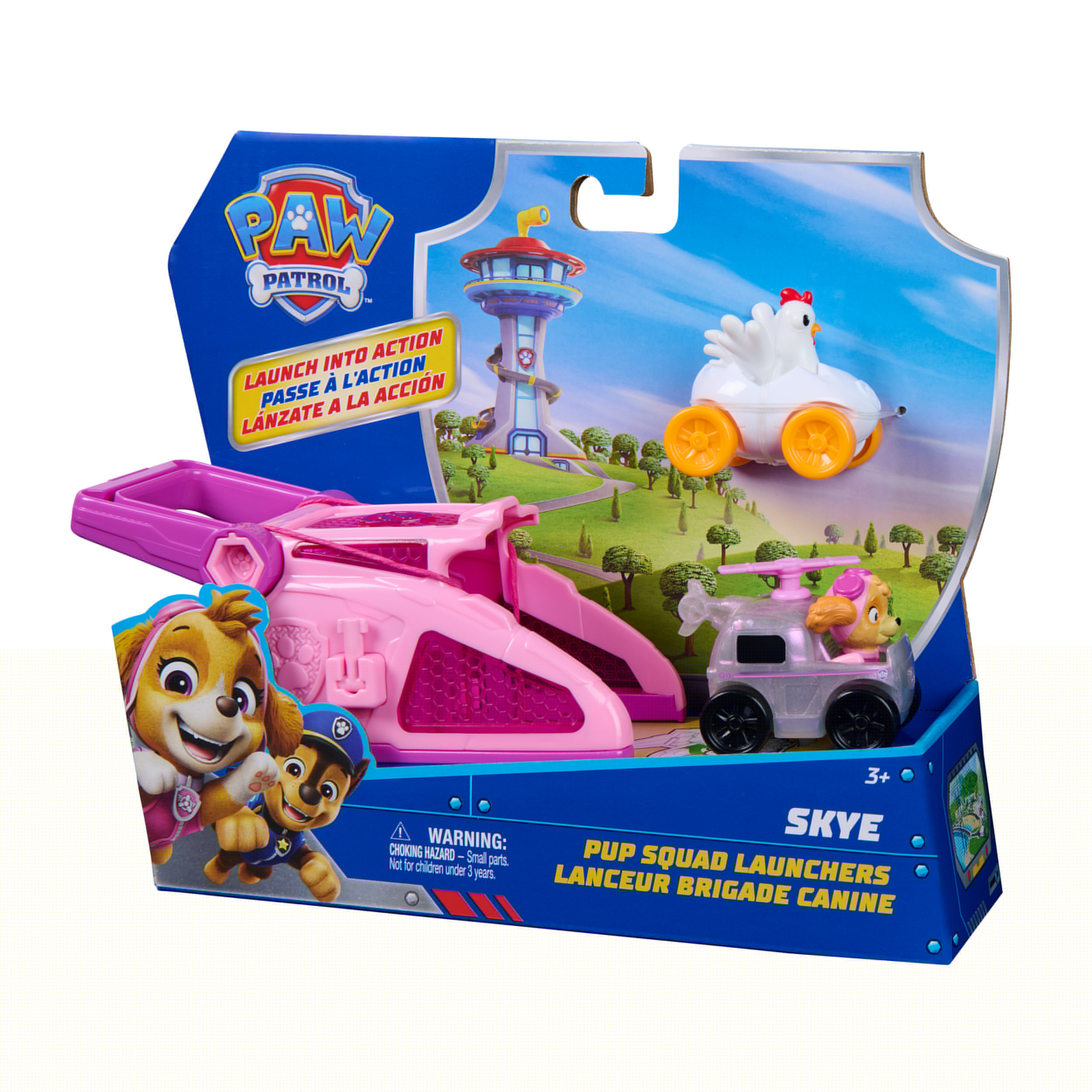 Spin Master Spielzeug-Auto »PAW Patrol – Pup Squad Launcher mit Skye & Henrietta Fahrzeugen«