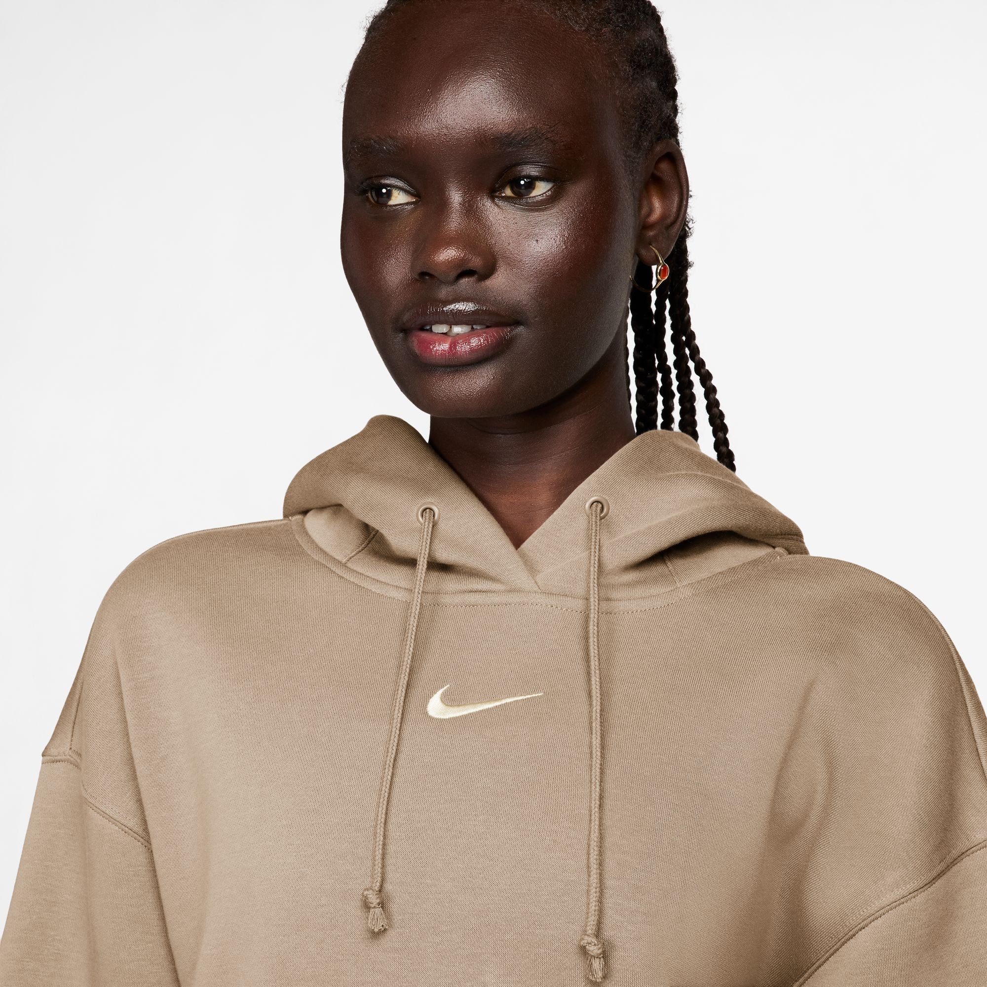 Nike Sportswear Kapuzensweatshirt »W NSW PHNX FLC OS PO HOODIE«, mit Rundhalsausschnitt, Oversize Passform, sportlicher Stil
