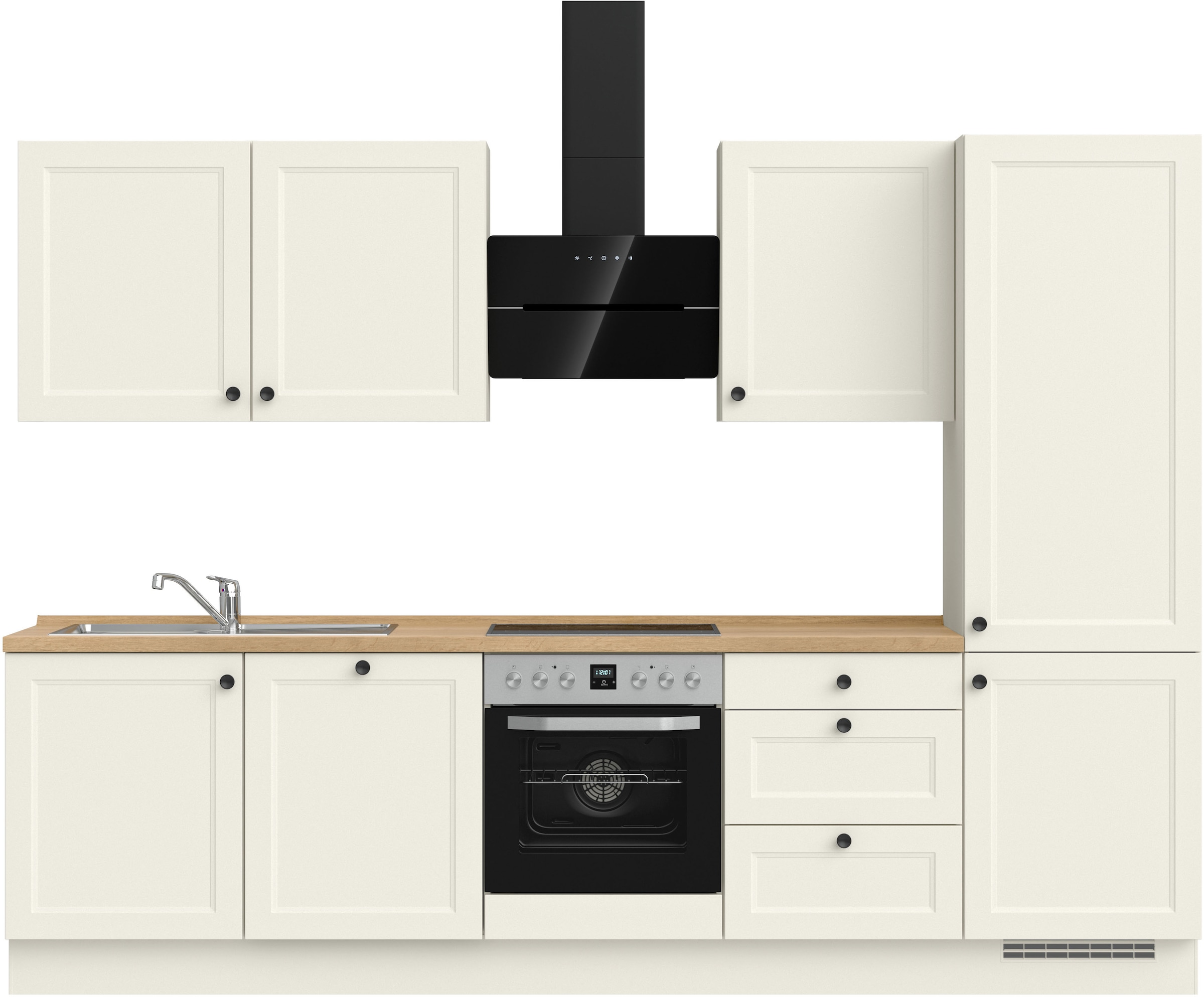 nobilia Küchenzeile ""Cascada II", NEU: individuell anpassbar mit gratis Profi-Beratung" vormontiert, Breite 300 cm, Ausrichtung wählbar, wahlw. mit E-Geräten