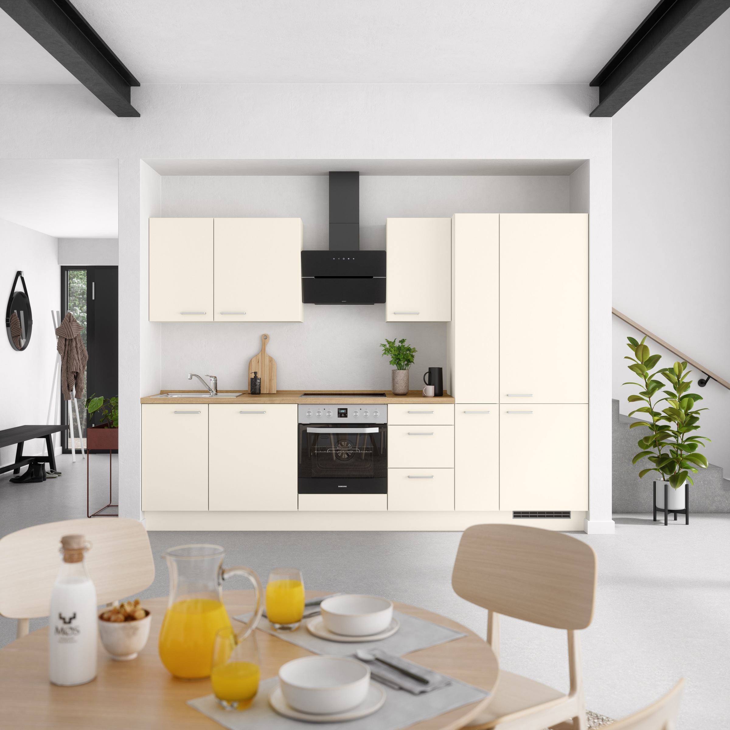 nobilia® Küchenzeile »"Touch II"«, vormontiert, Ausrichtung wählbar, Breite 300 cm, wahlw. mit E-Geräten