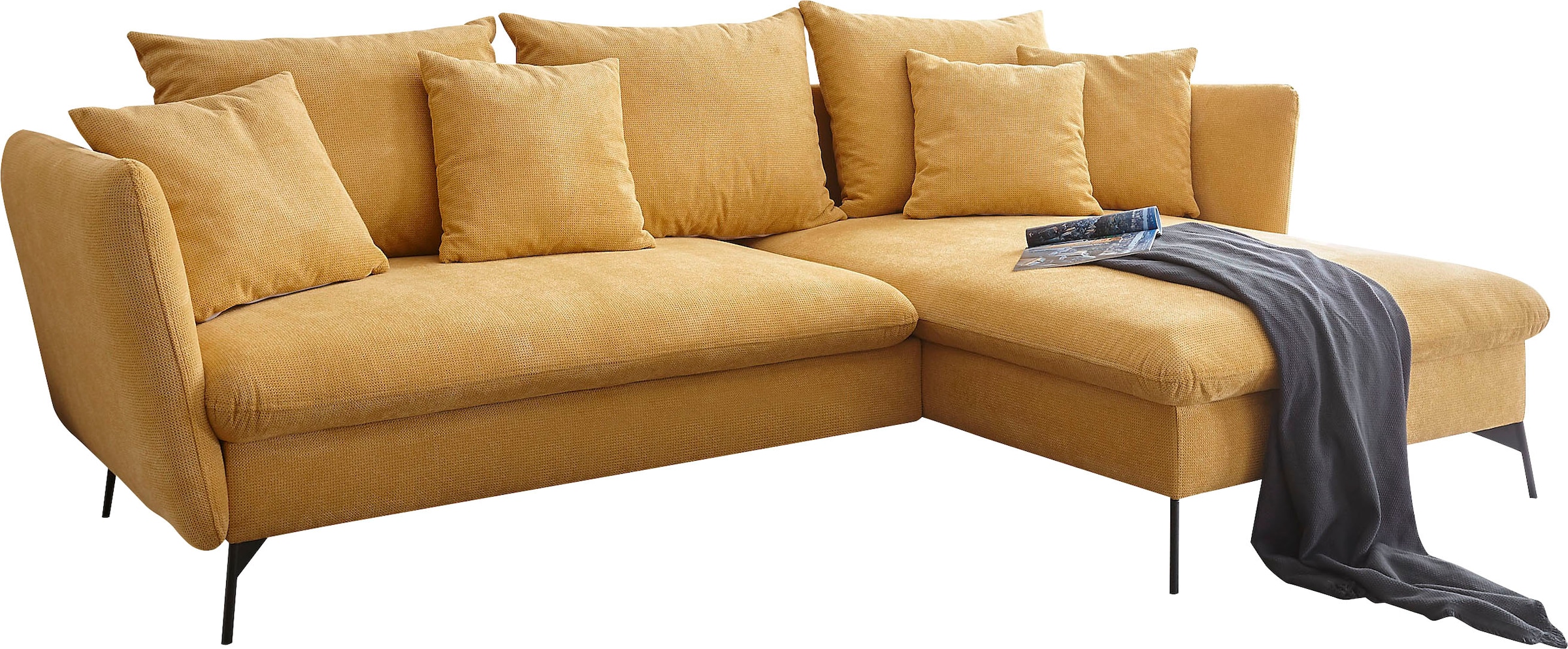 OTTO home Ecksofa "LIVORNO,258 cm, L-Form," Schlaffunktion u. Bettkasten (1 günstig online kaufen