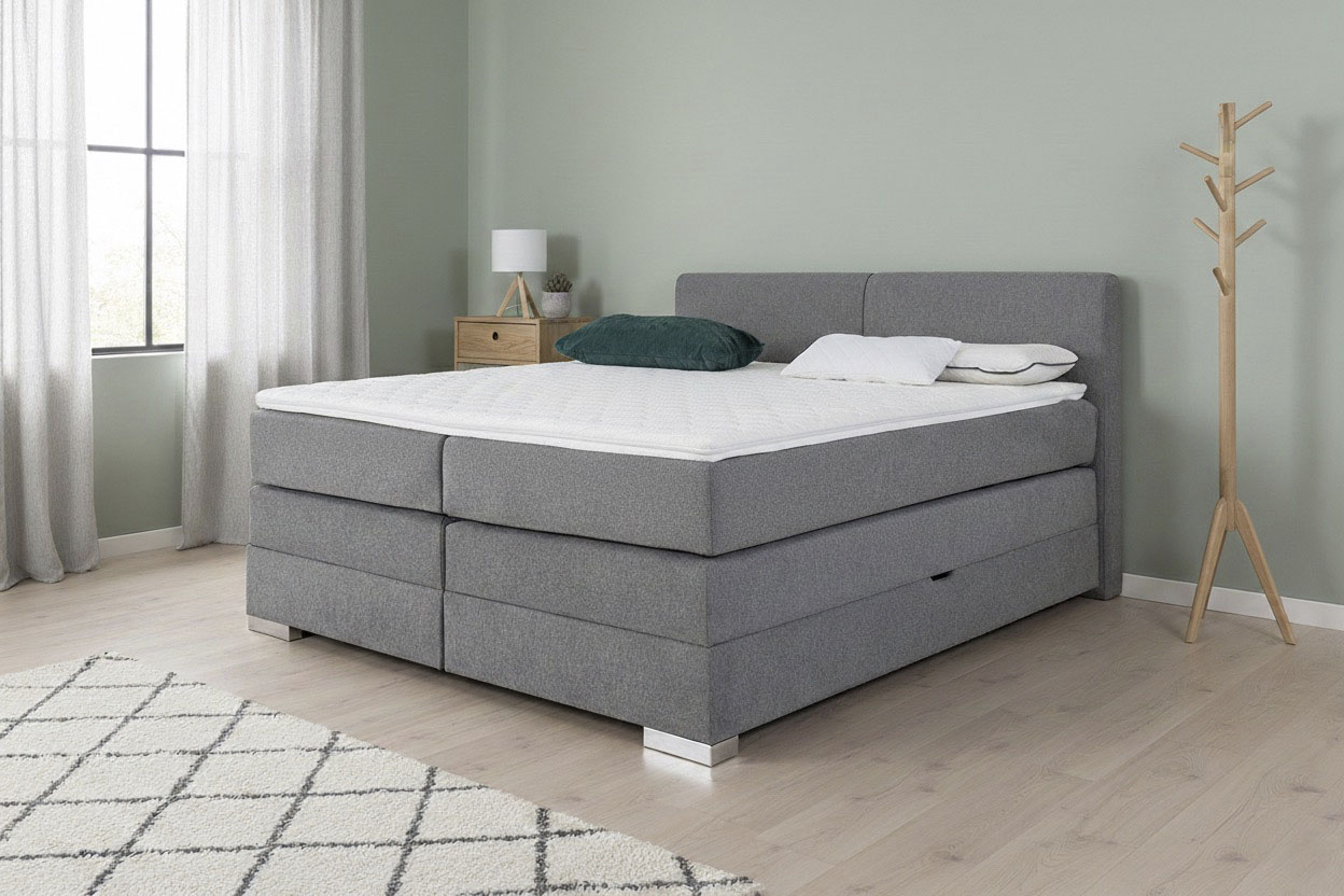 Home affaire Boxspringbett "Juliste inkl. Bettkasten und PUR-Schaum-Topper" erhältlich in den Breite 160, 180 & 200cm