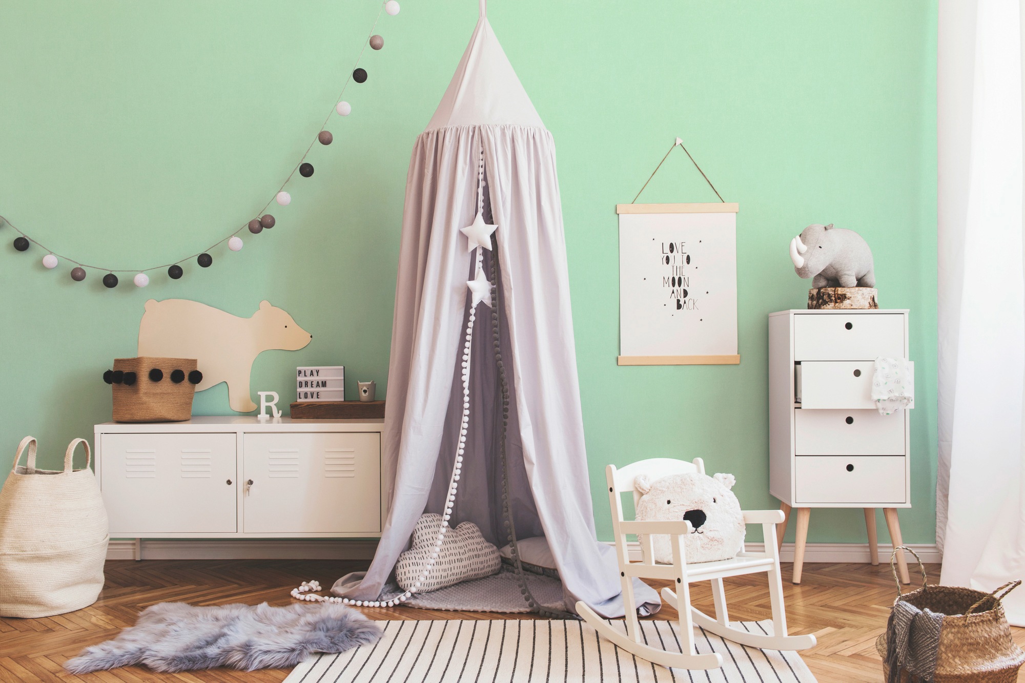 living walls Vliestapete »Little Stars«, uni-einfarbig-unifarben, Kinder Tapete einfarbig Tapeten Kinderzimmer Schlafzimmer modern Optik