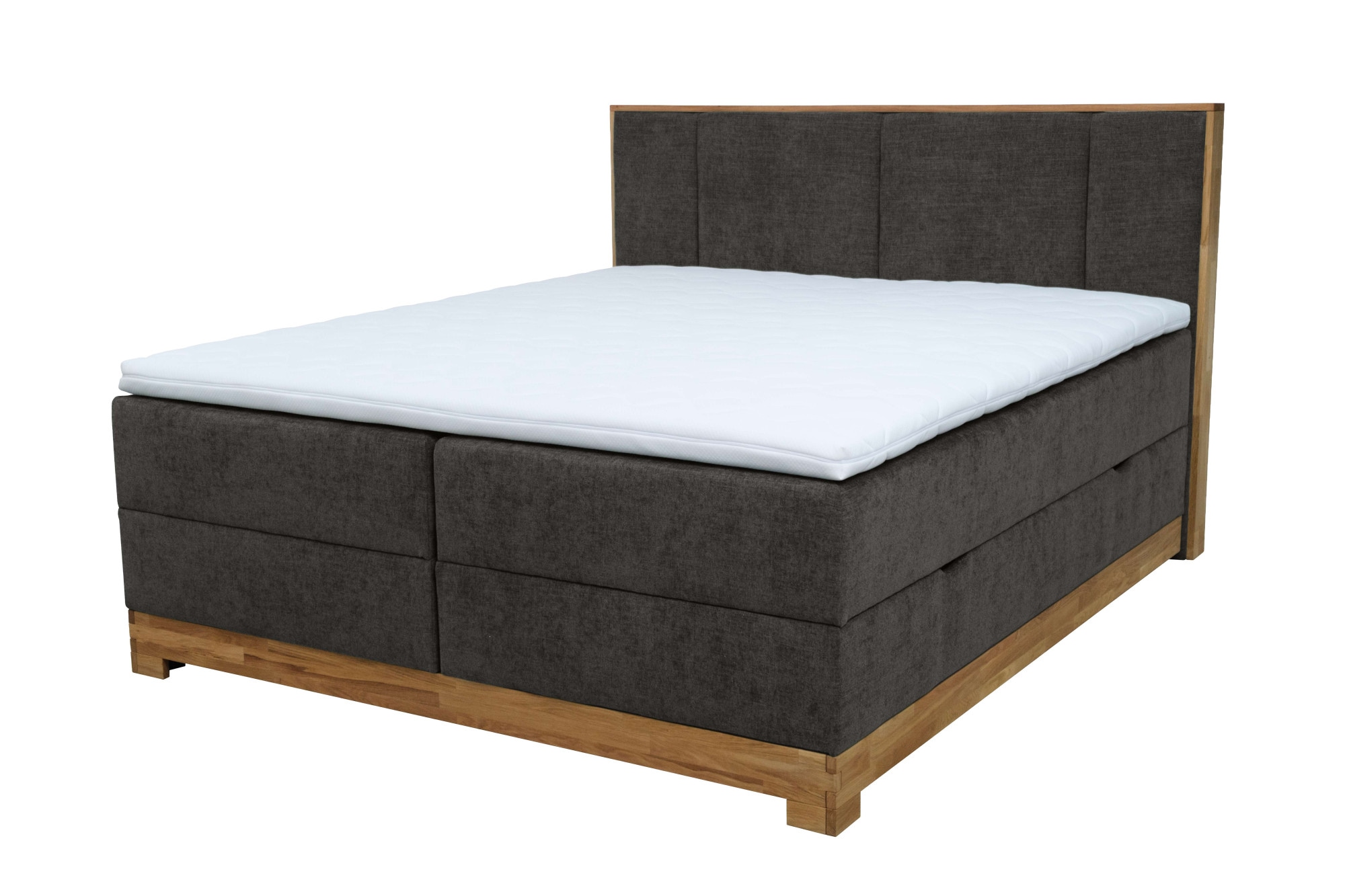 OTTO home Boxbett »Fennor, Doppelbett, Polsterbett, Federkernbett, Komforbett, 160/180 cm« Boxbett: 5-Z-Taschenfederkern im Unterbau, Härtegrad 3, inkl. Topper