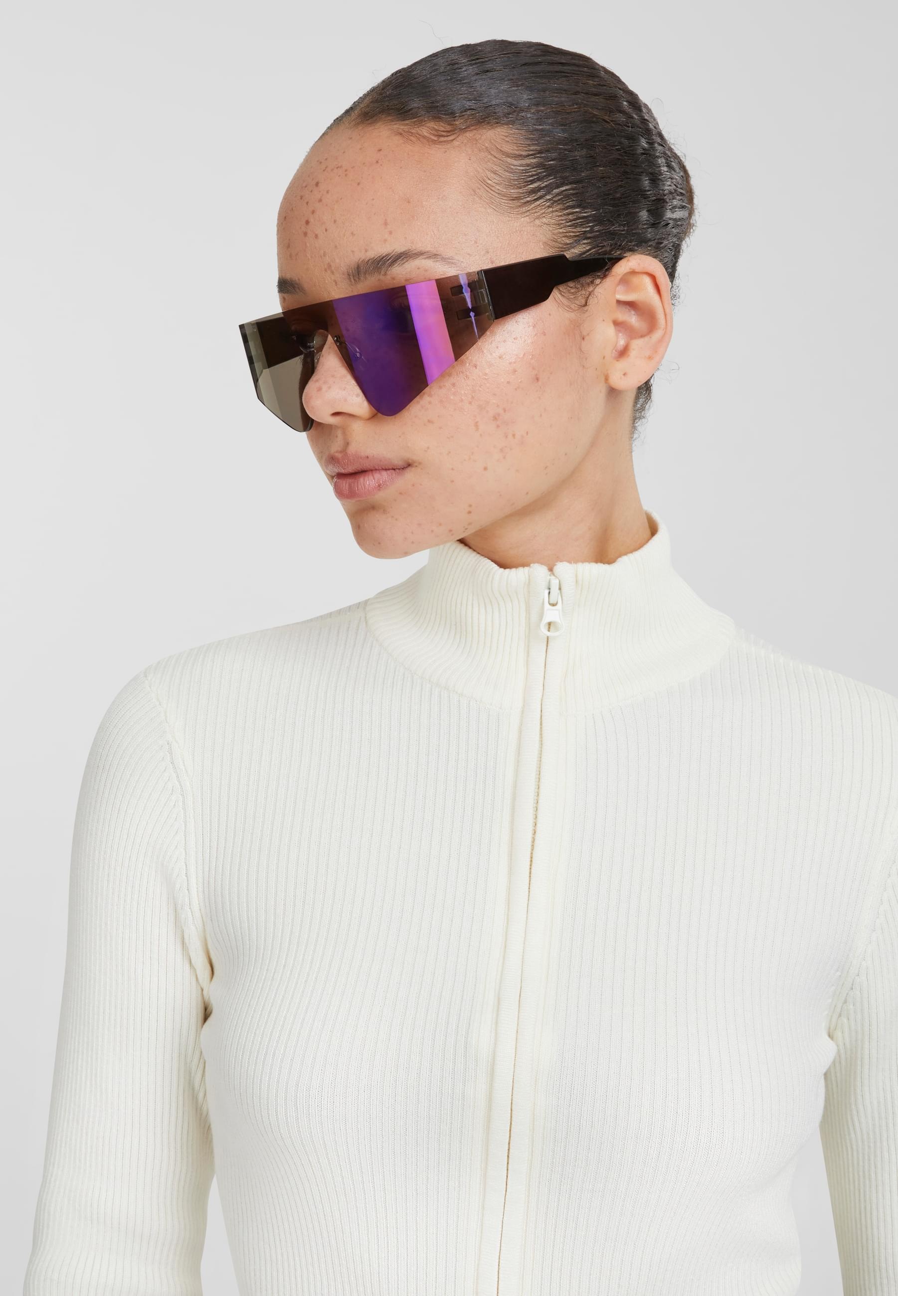 URBAN CLASSICS Cardigan »Urban Classics Damen Ladies Cropped Rib Knit Zip Cardigan«