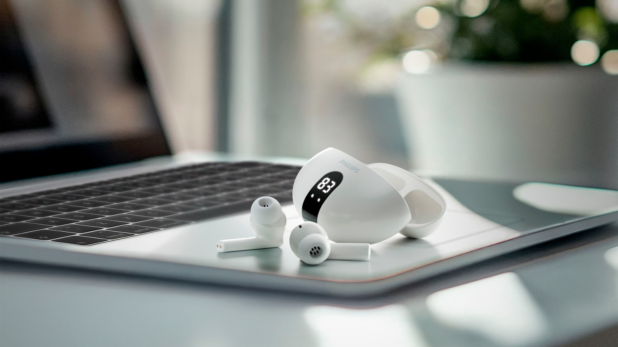 Philips wireless In-Ear-Kopfhörer »TAT2520«, Bluetooth, Adaptive Noise-Cancelling-Freisprechfunktion-Multi-Point-Verbindung-Rauschunterdrückung-Sprachsteuerung-kompatibel mit Siri